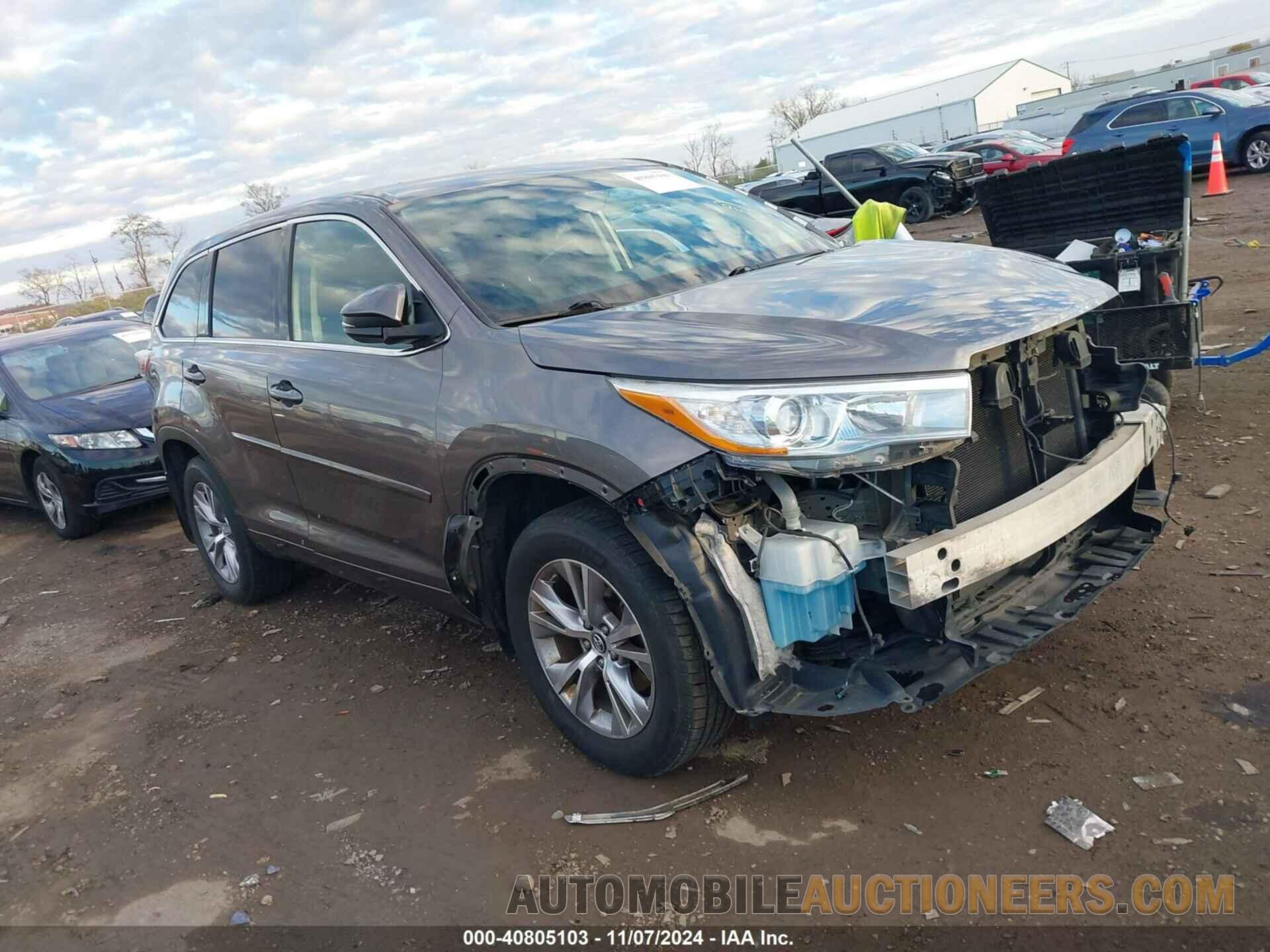 5TDBKRFH9GS348262 TOYOTA HIGHLANDER 2016