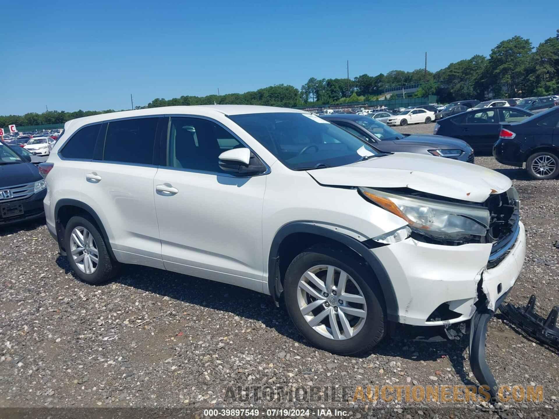 5TDBKRFHXFS111343 TOYOTA HIGHLANDER 2015