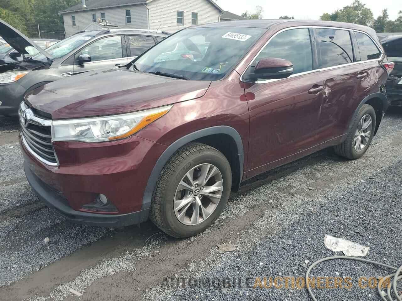 5TDBKRFHXGS282322 TOYOTA HIGHLANDER 2016