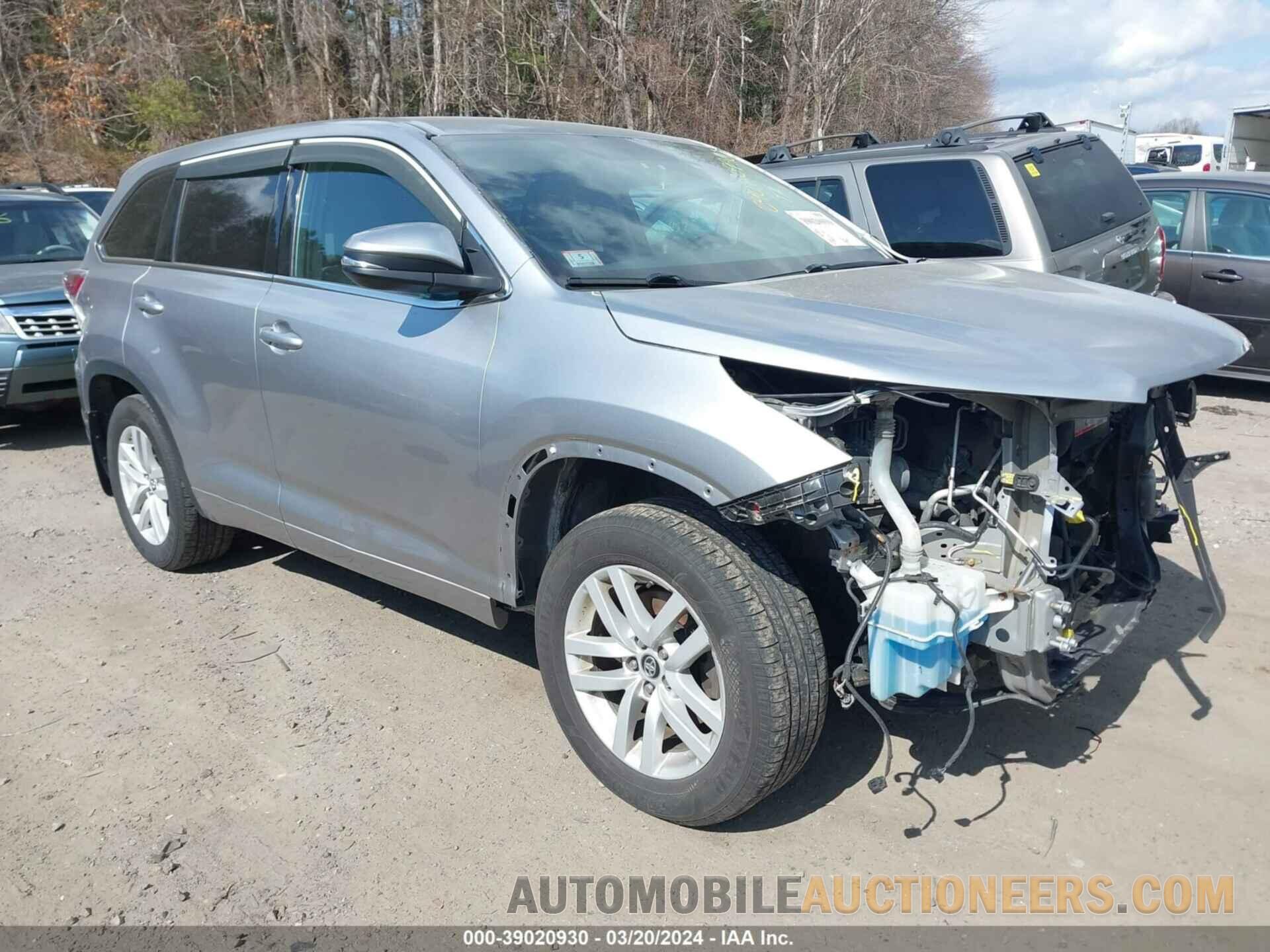 5TDBKRFHXGS298388 TOYOTA HIGHLANDER 2016