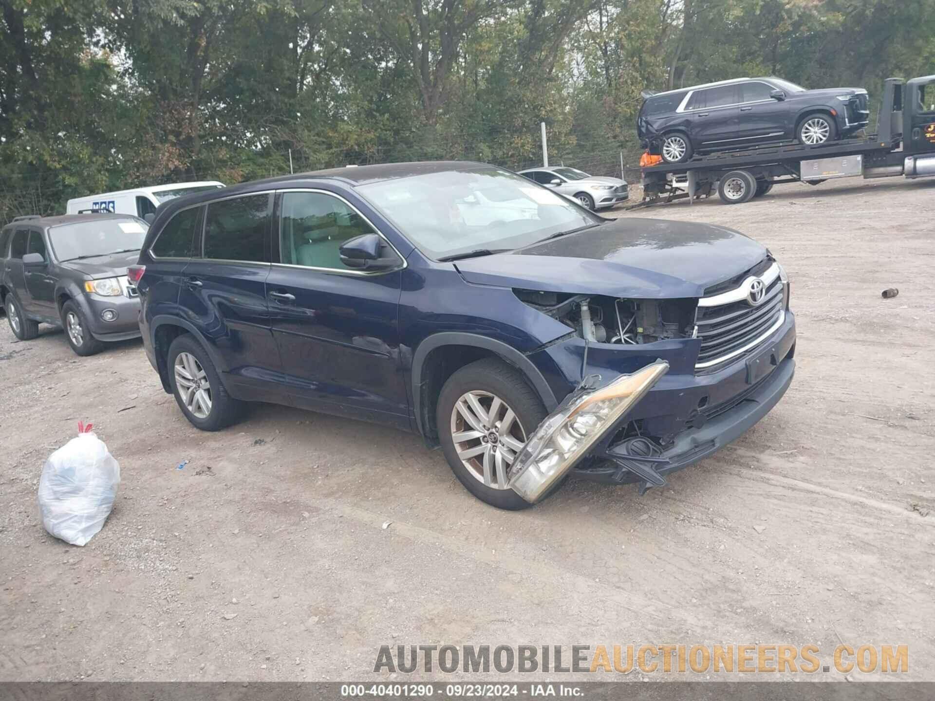 5TDBKRFHXGS299217 TOYOTA HIGHLANDER 2016