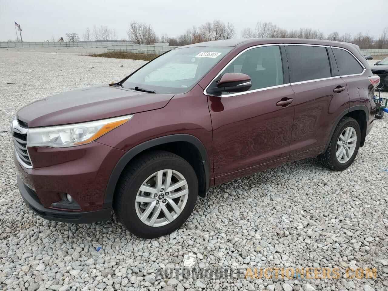 5TDBKRFHXGS299749 TOYOTA HIGHLANDER 2016