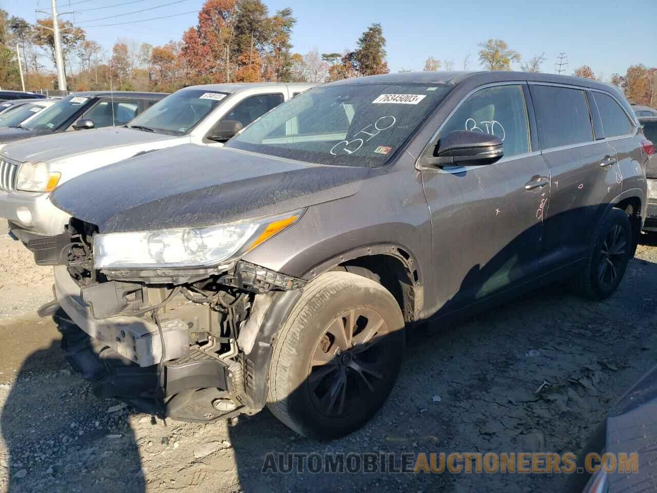 5TDBZRFH1HS475259 TOYOTA HIGHLANDER 2017