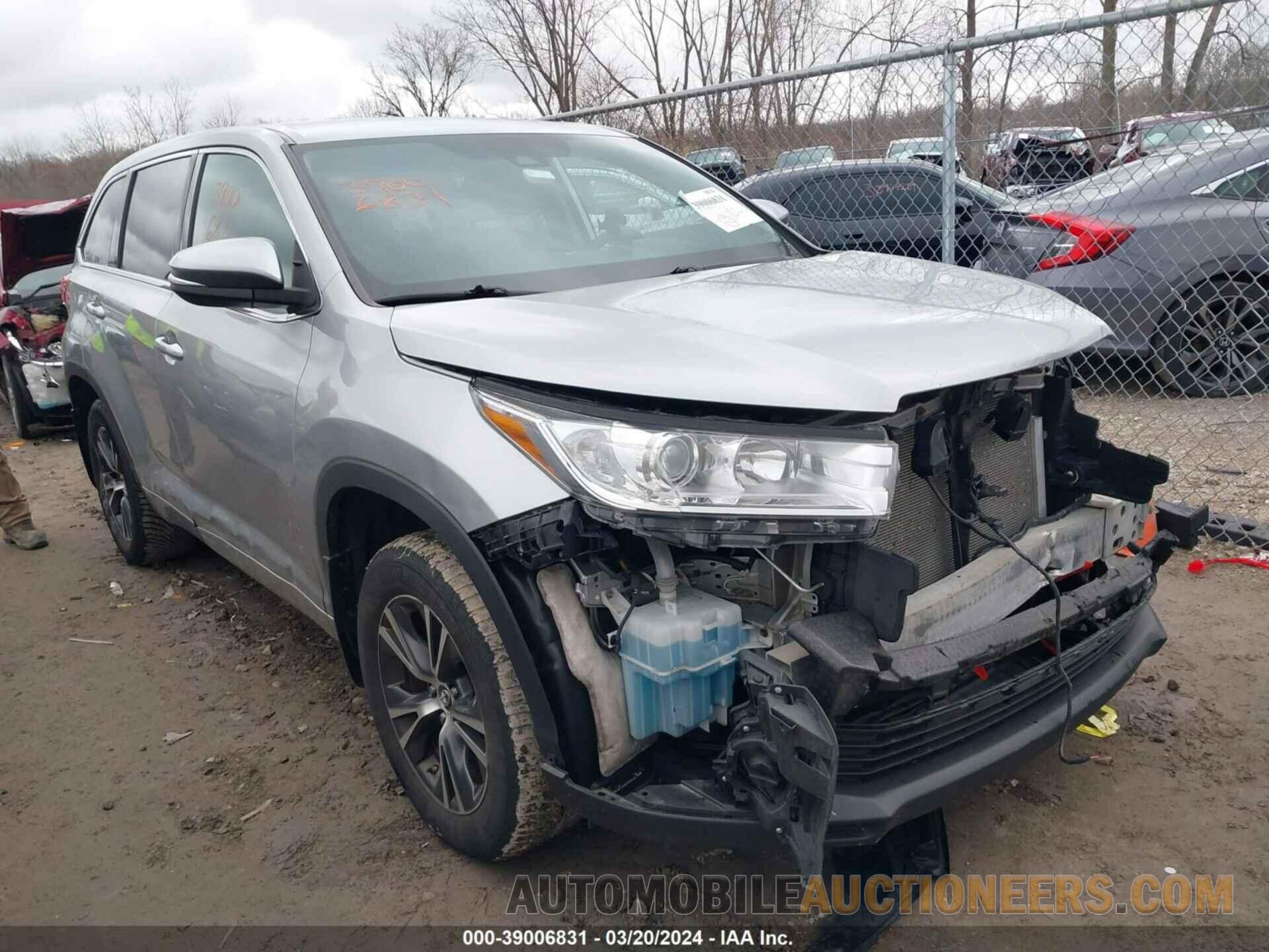 5TDBZRFH1JS881175 TOYOTA HIGHLANDER 2018