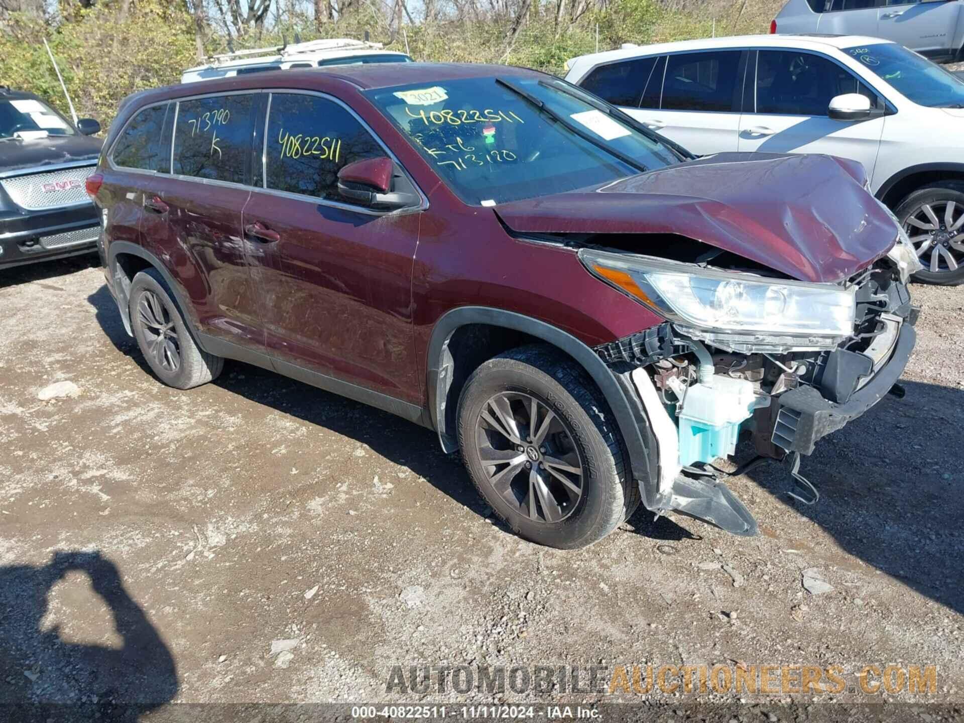 5TDBZRFH2KS713790 TOYOTA HIGHLANDER 2019