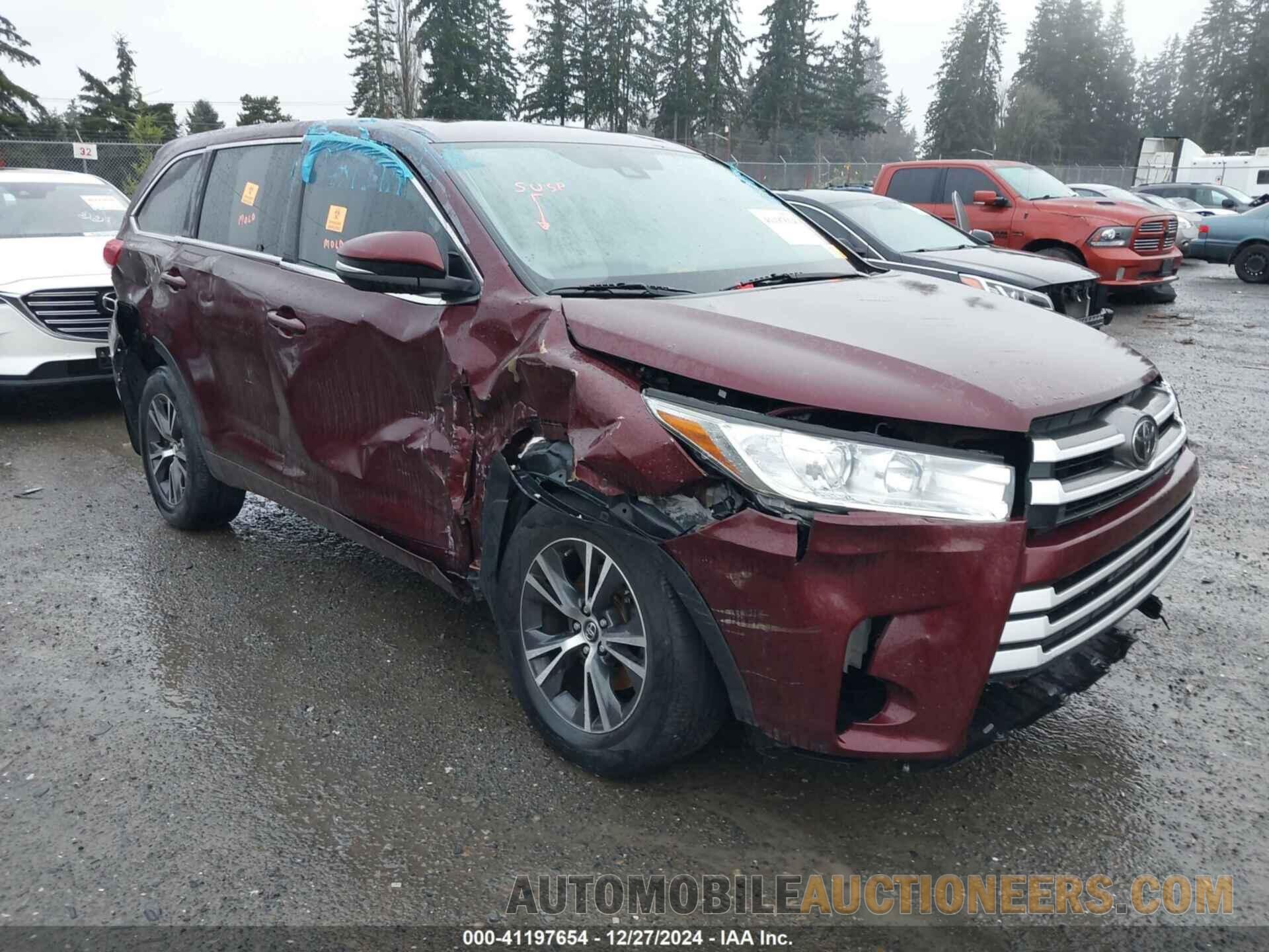 5TDBZRFH5HS432818 TOYOTA HIGHLANDER 2017