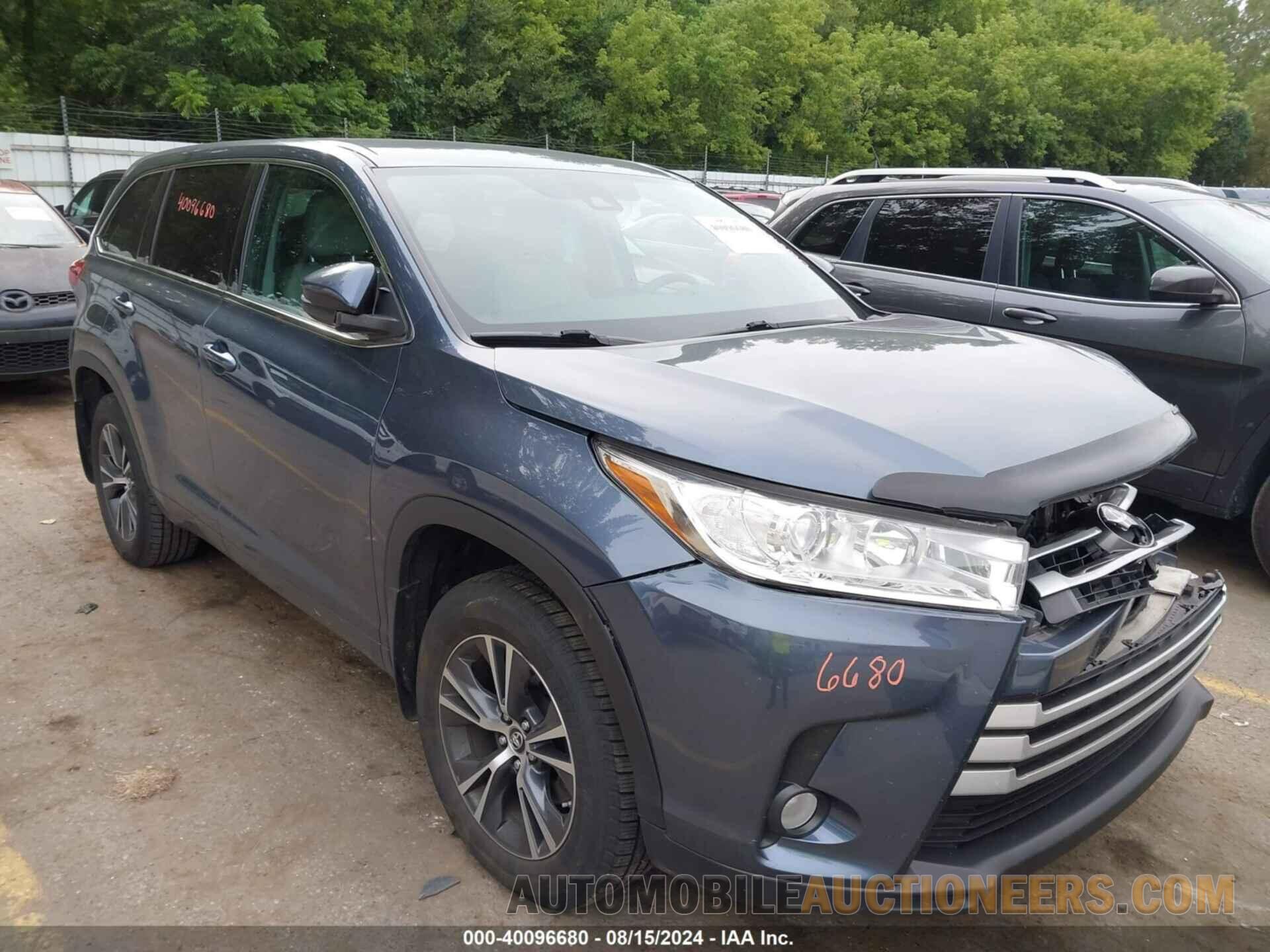 5TDBZRFH6HS401593 TOYOTA HIGHLANDER 2017