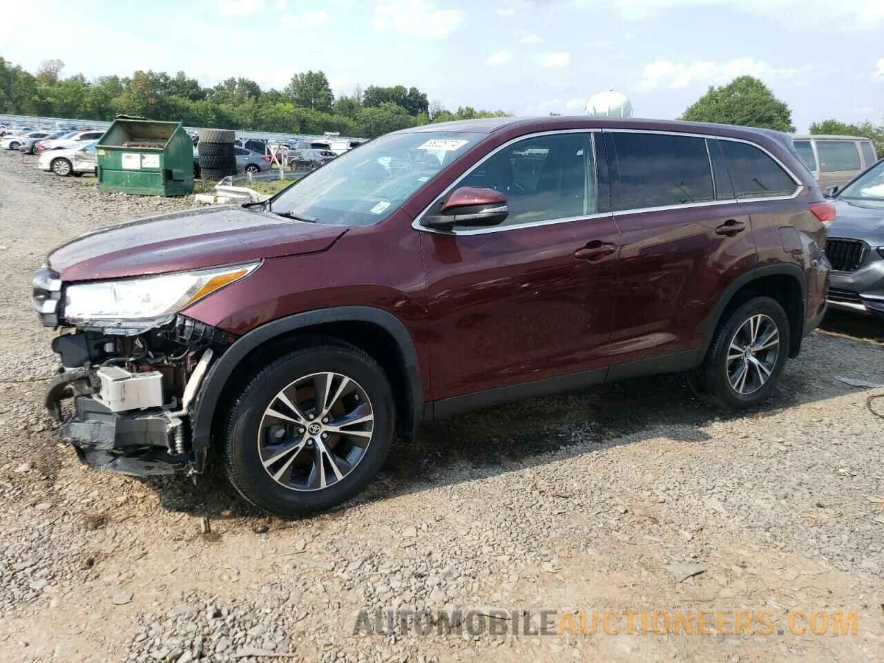 5TDBZRFH8KS704124 TOYOTA HIGHLANDER 2019