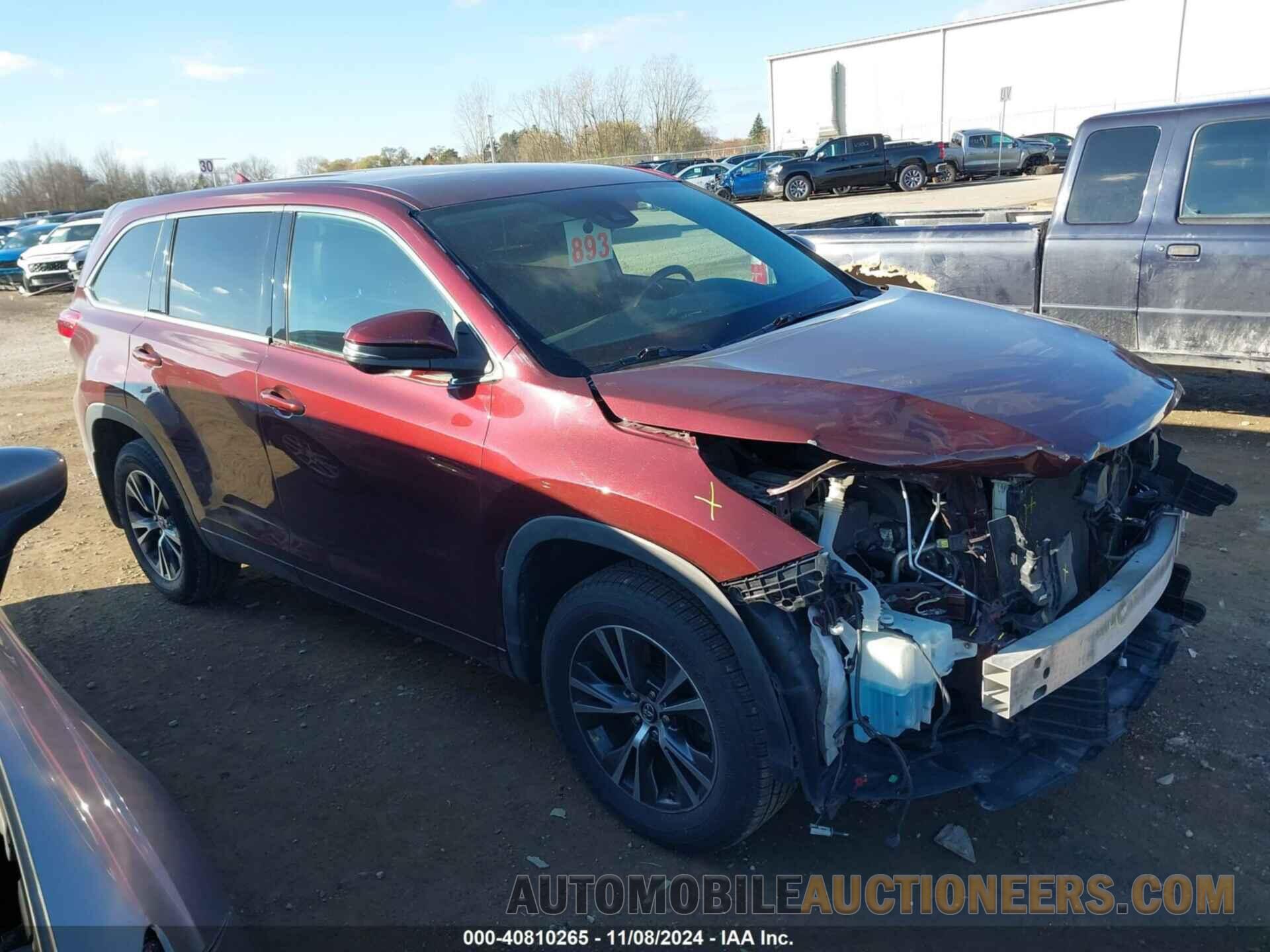 5TDBZRFH9JS841877 TOYOTA HIGHLANDER 2018