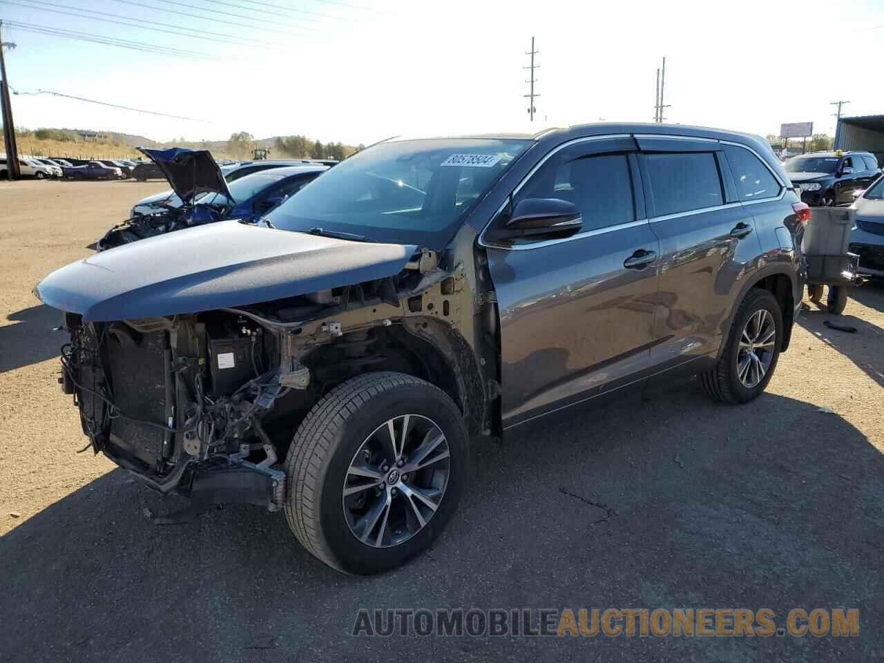 5TDBZRFHXHS431485 TOYOTA HIGHLANDER 2017