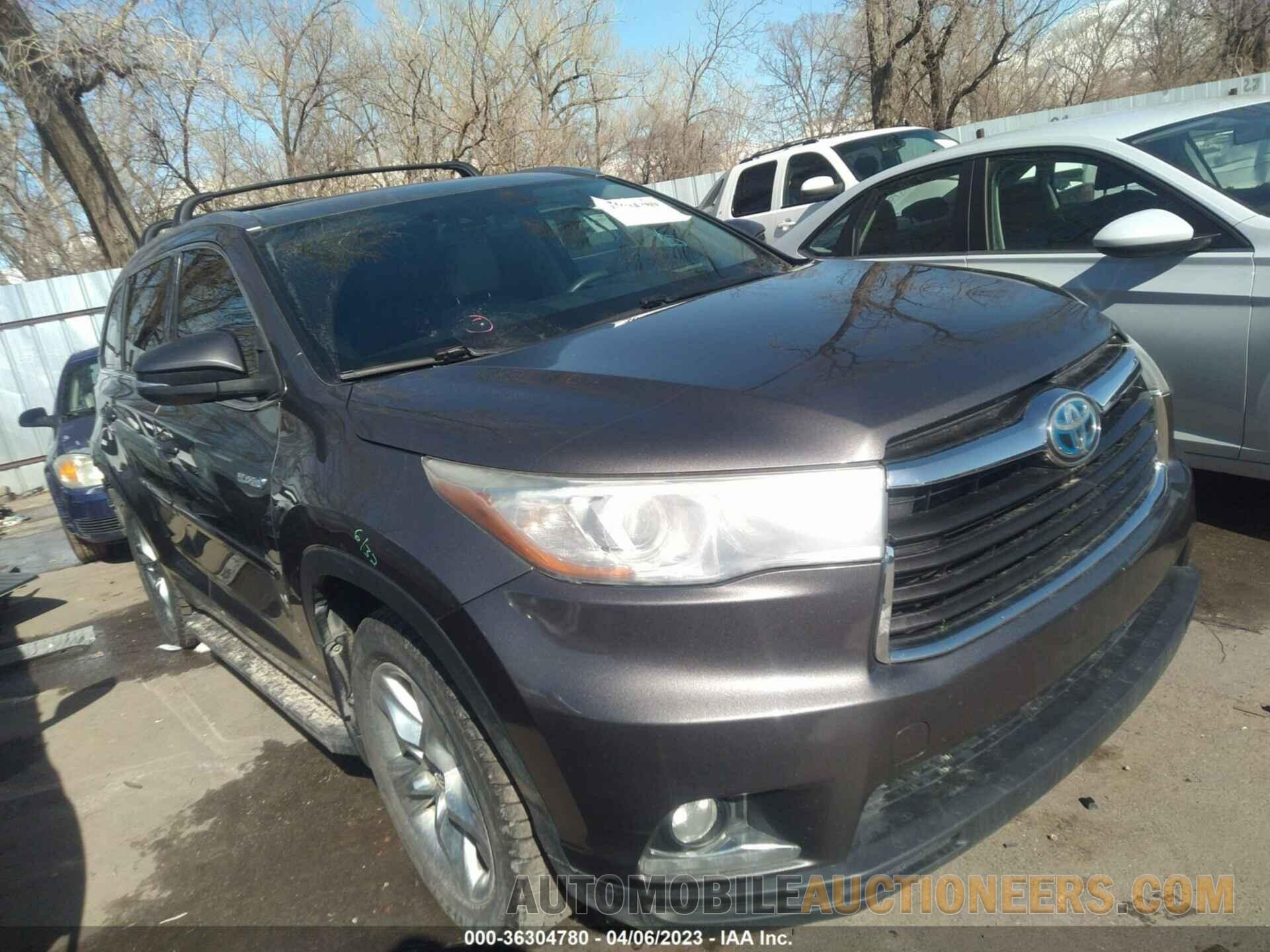 5TDDCRFH0GS018631 TOYOTA HIGHLANDER HYBRID 2016