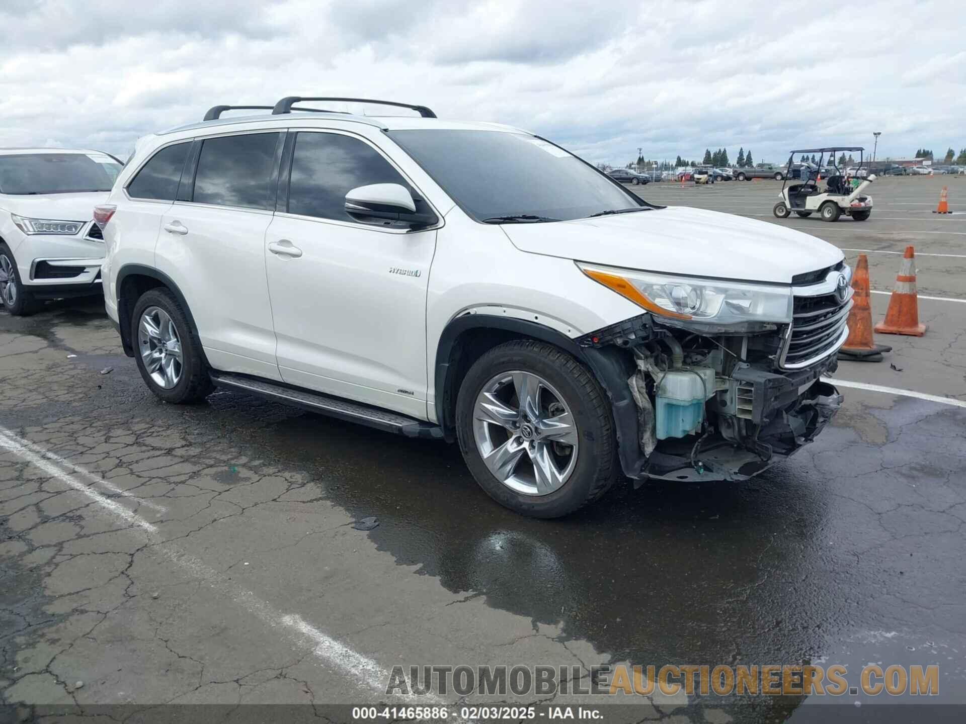 5TDDCRFH1GS015205 TOYOTA HIGHLANDER HYBRID 2016