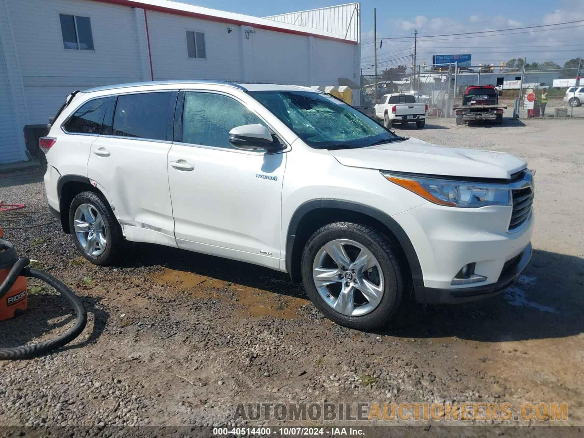 5TDDCRFH1GS018153 TOYOTA HIGHLANDER HYBRID 2016