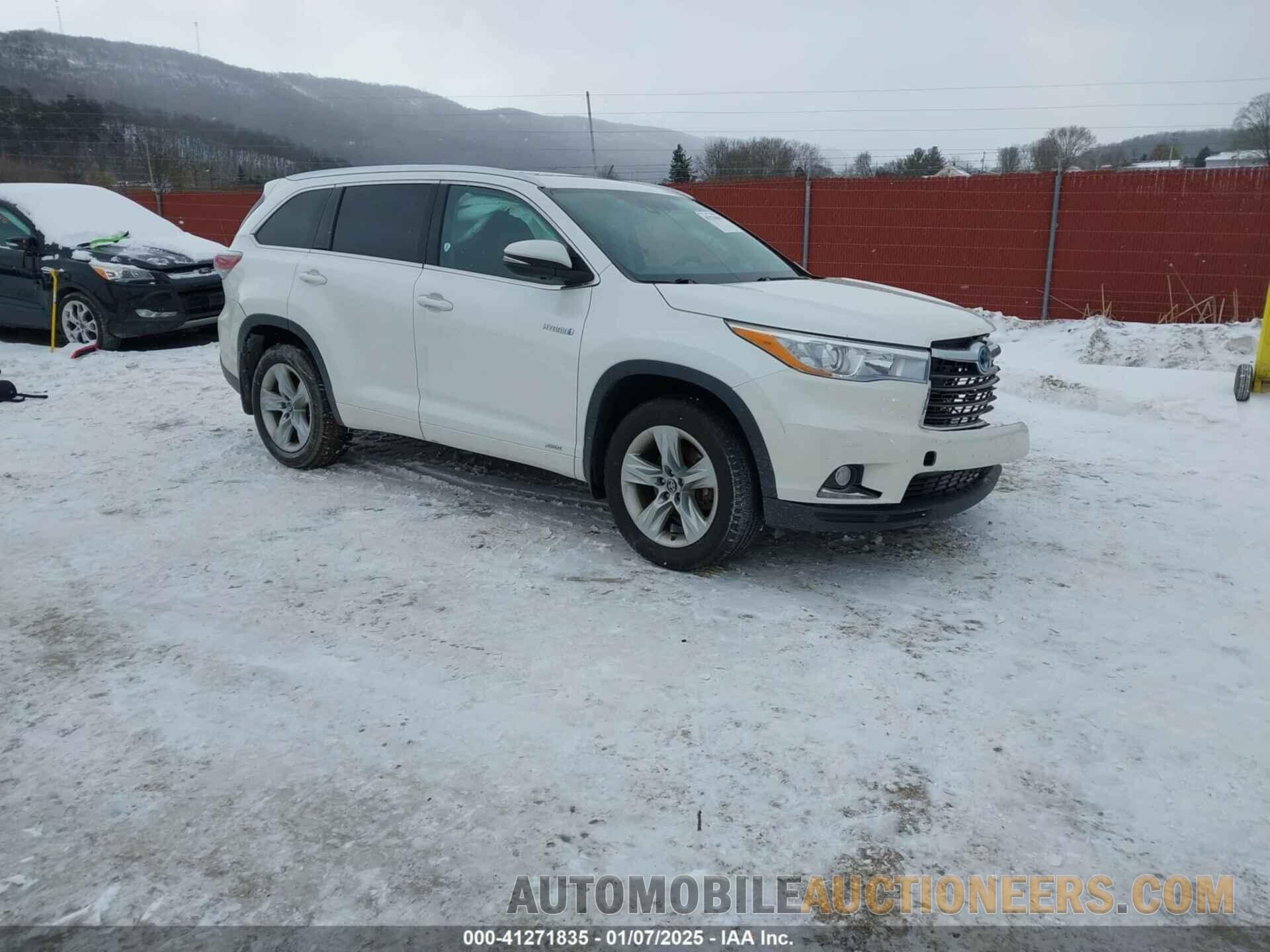 5TDDCRFH1GS019173 TOYOTA HIGHLANDER HYBRID 2016