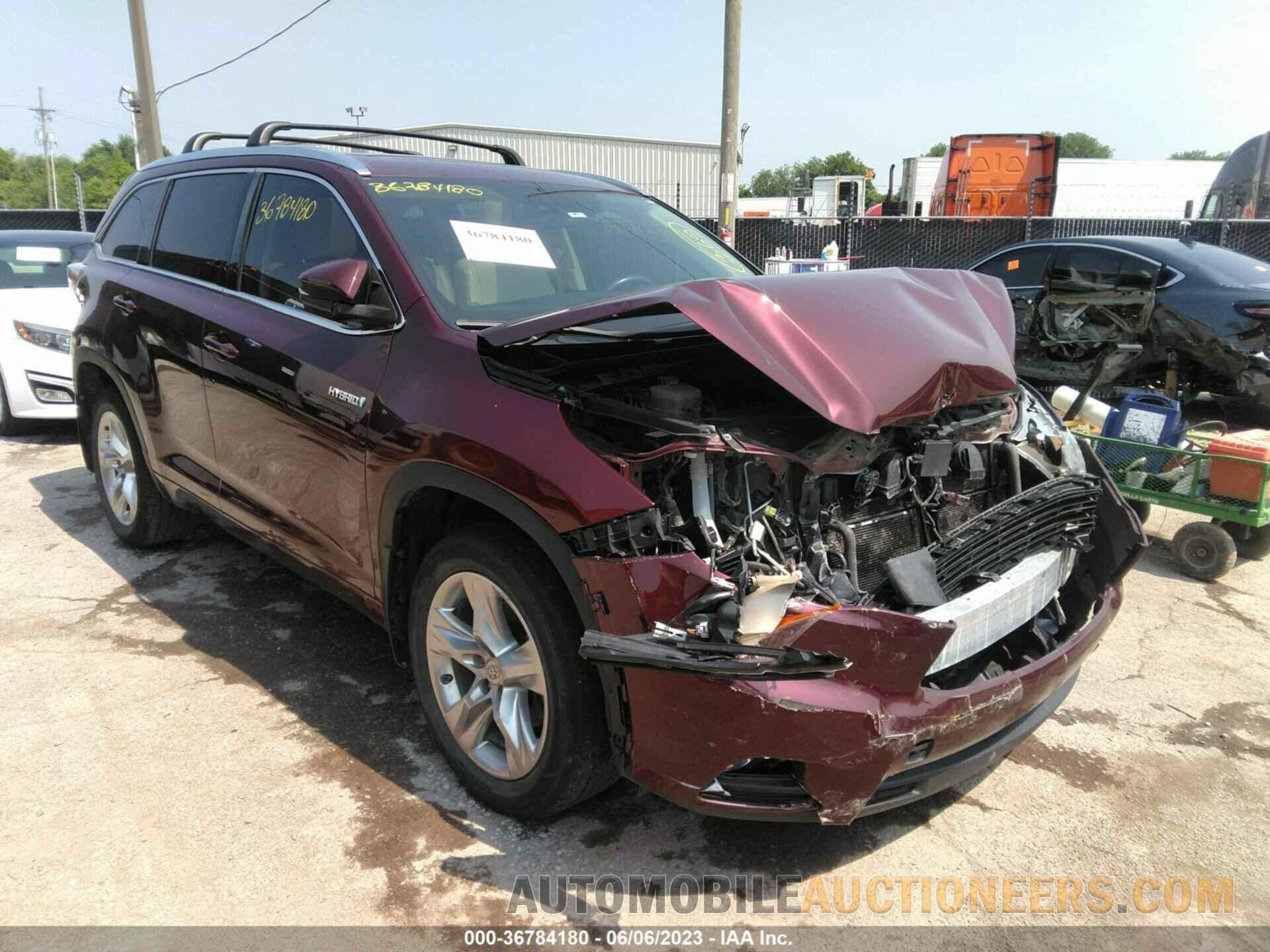 5TDDCRFH2FS011484 TOYOTA HIGHLANDER HYBRID 2015