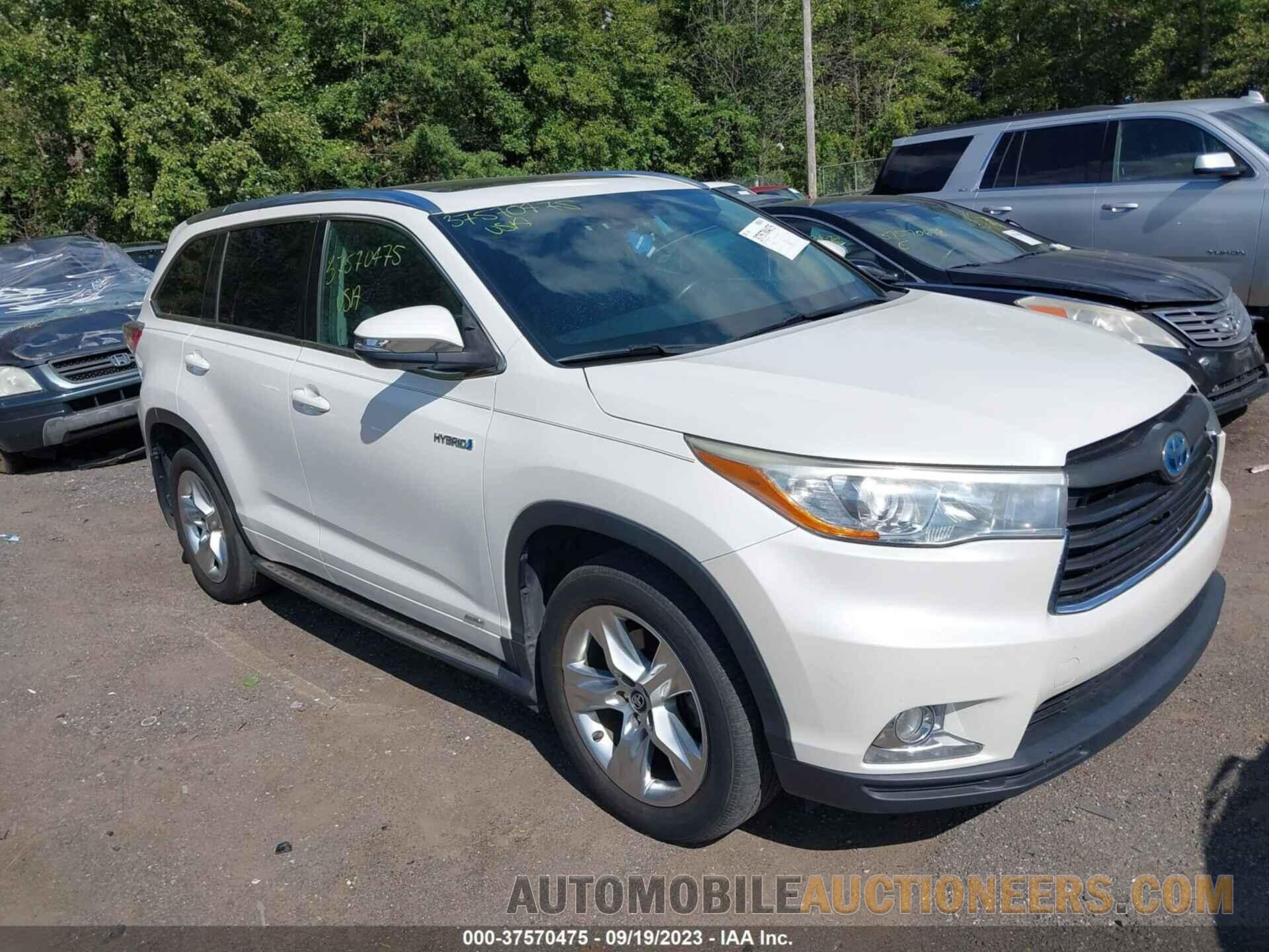 5TDDCRFH2GS018680 TOYOTA HIGHLANDER HYBRID 2016