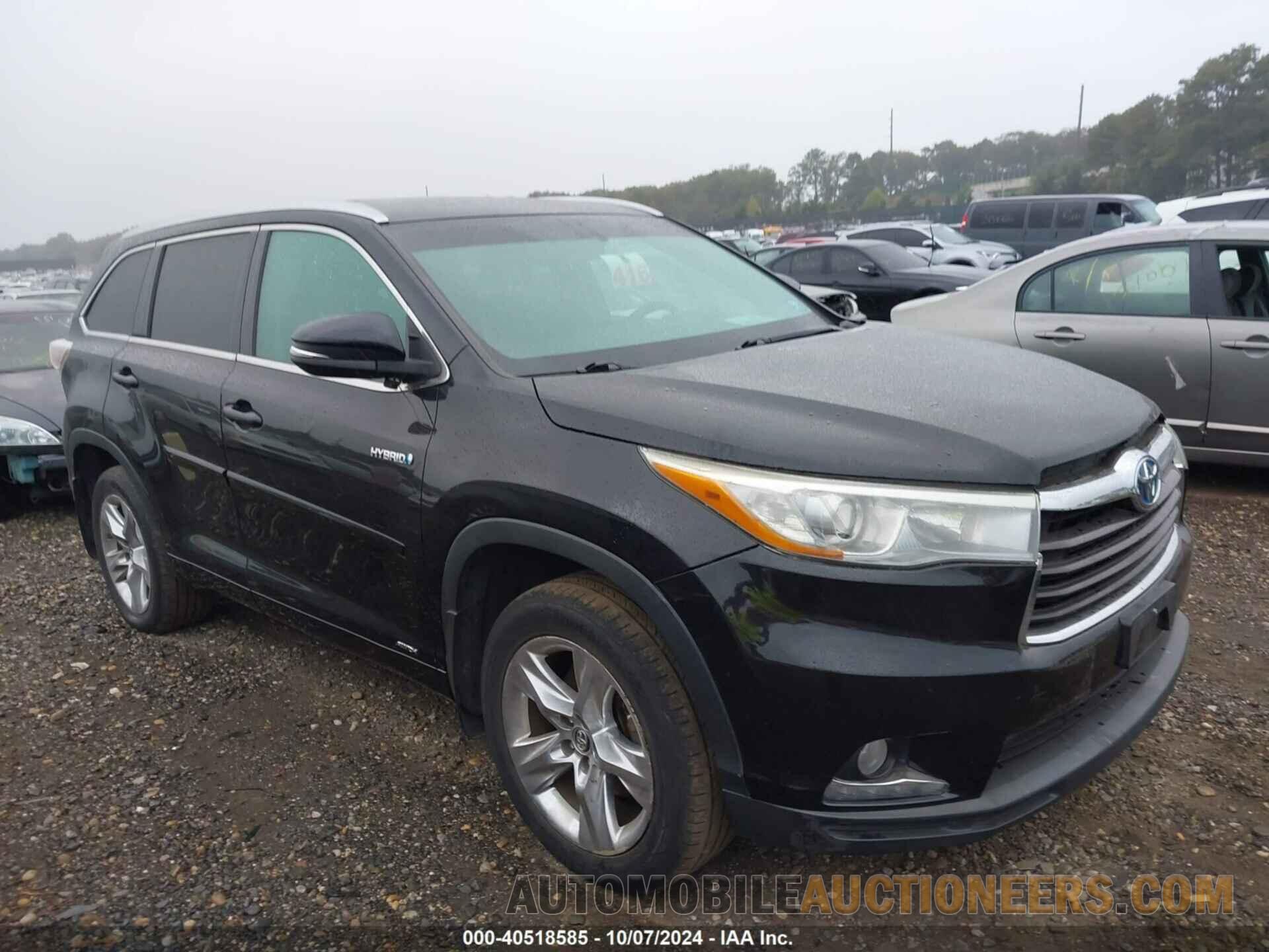 5TDDCRFH3GS016484 TOYOTA HIGHLANDER HYBRID 2016