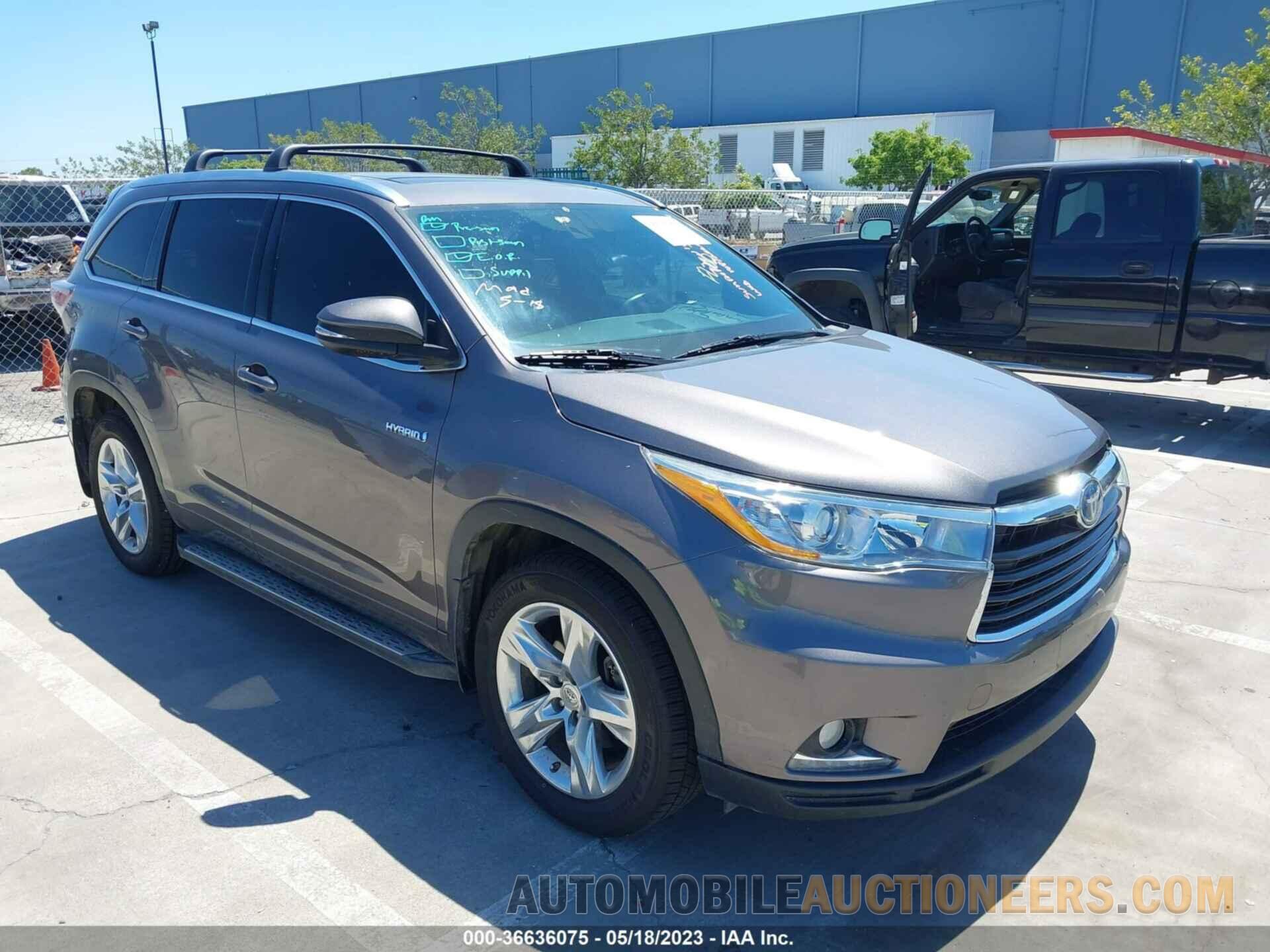 5TDDCRFH5FS008756 TOYOTA HIGHLANDER HYBRID 2015