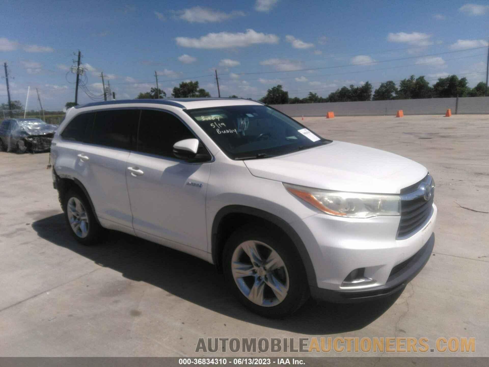 5TDDCRFH6FS008295 TOYOTA HIGHLANDER HYBRID 2015