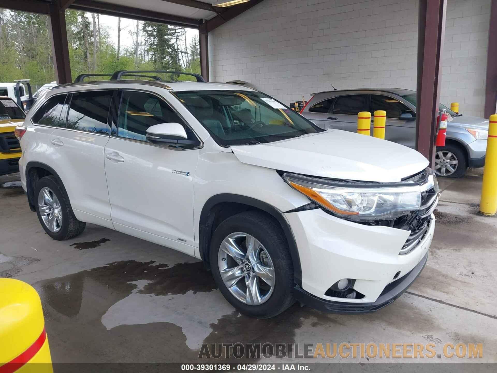 5TDDCRFH6GS014678 TOYOTA HIGHLANDER HYBRID 2016