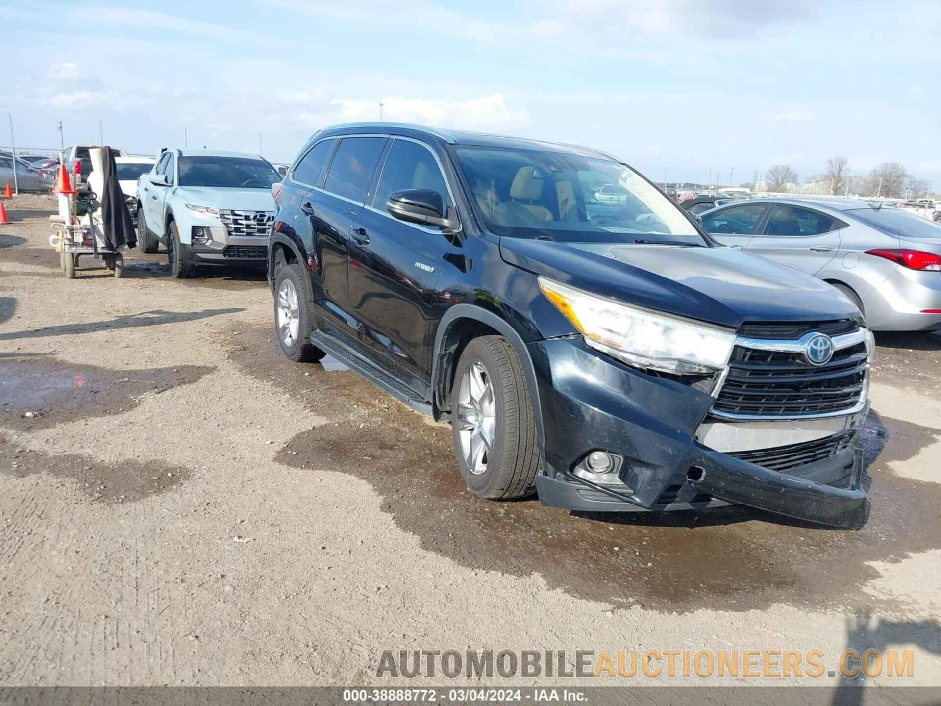 5TDDCRFH7GS015175 TOYOTA HIGHLANDER HYBRID 2016