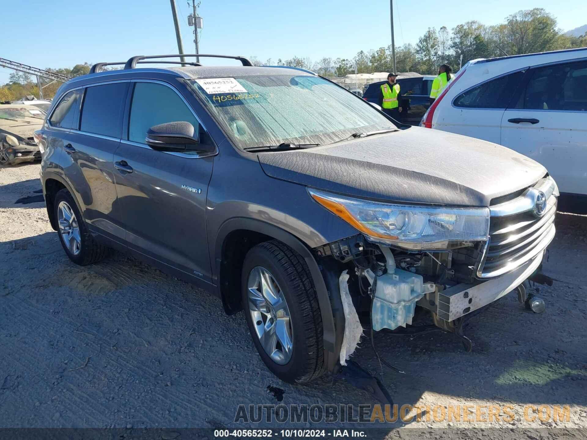 5TDDCRFH7GS016827 TOYOTA HIGHLANDER HYBRID 2016