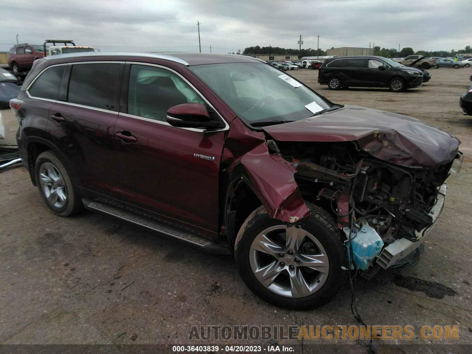 5TDDCRFH9FS008954 TOYOTA HIGHLANDER HYBRID 2015