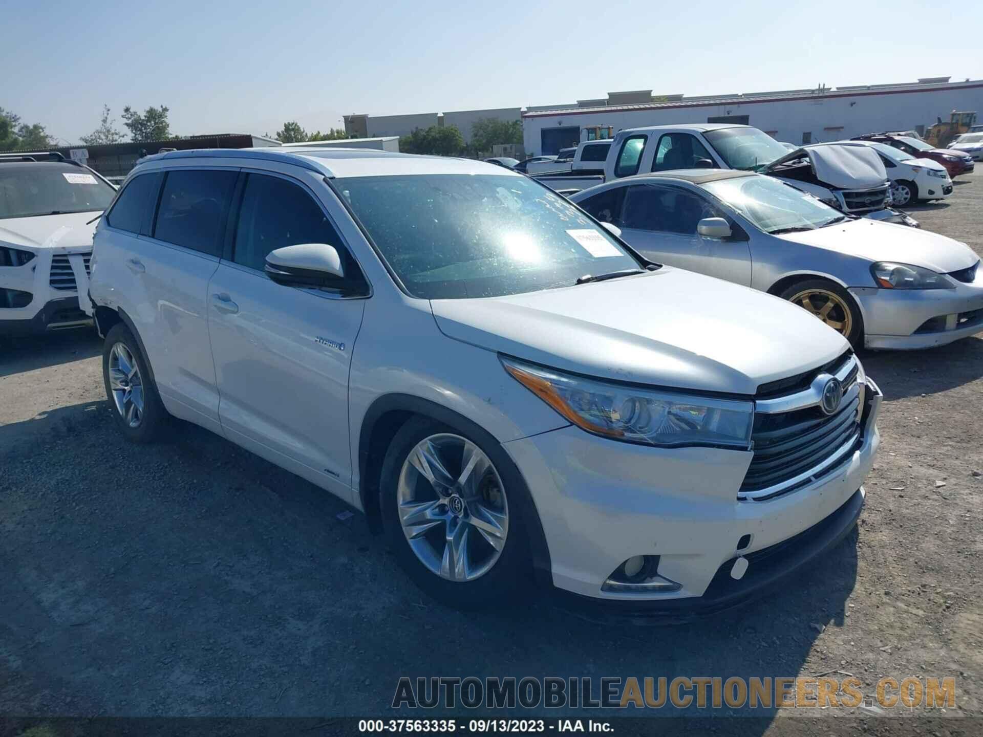 5TDDCRFH9GS016635 TOYOTA HIGHLANDER HYBRID 2016