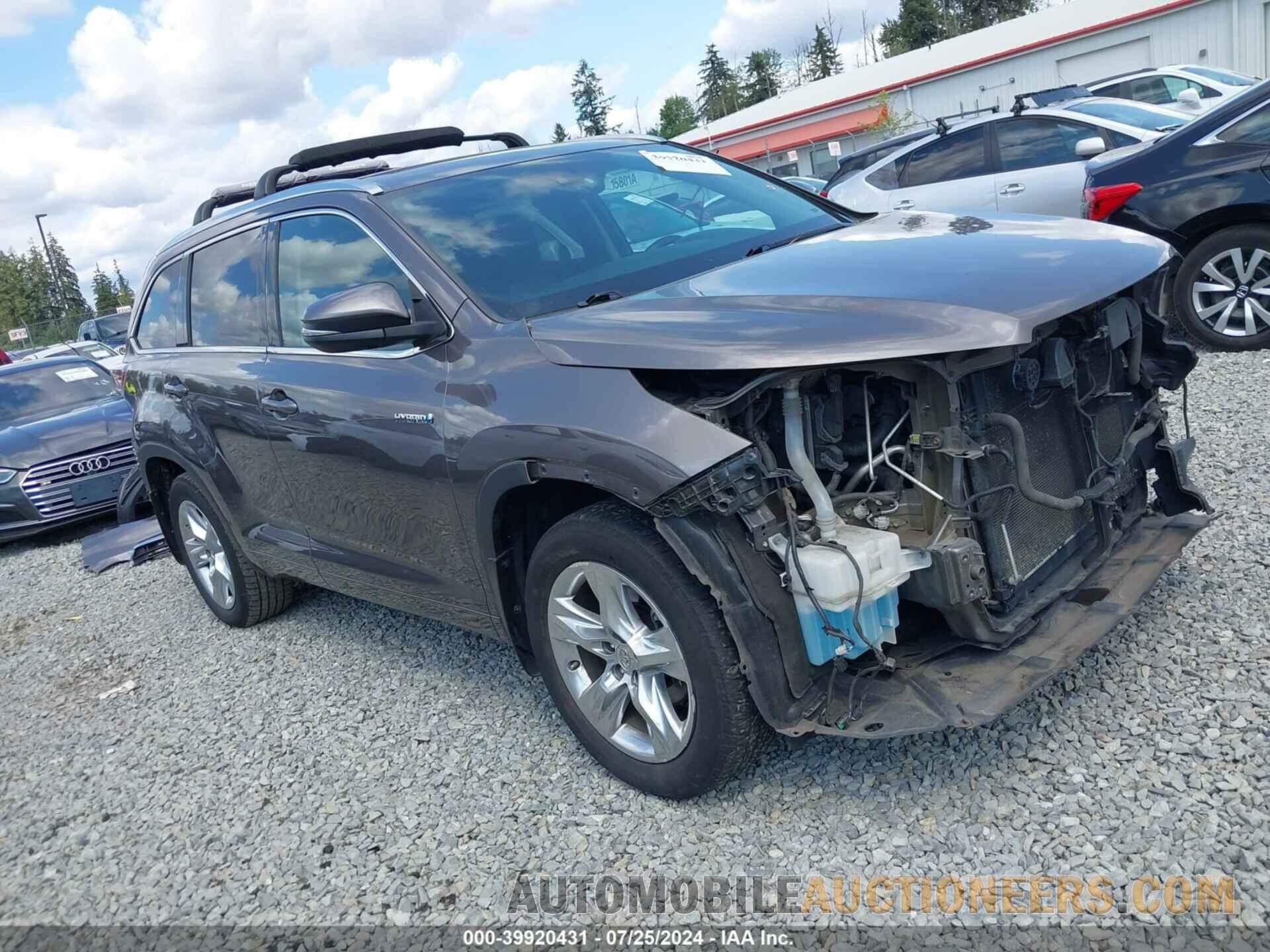 5TDDCRFHXFS008123 TOYOTA HIGHLANDER HYBRID 2015