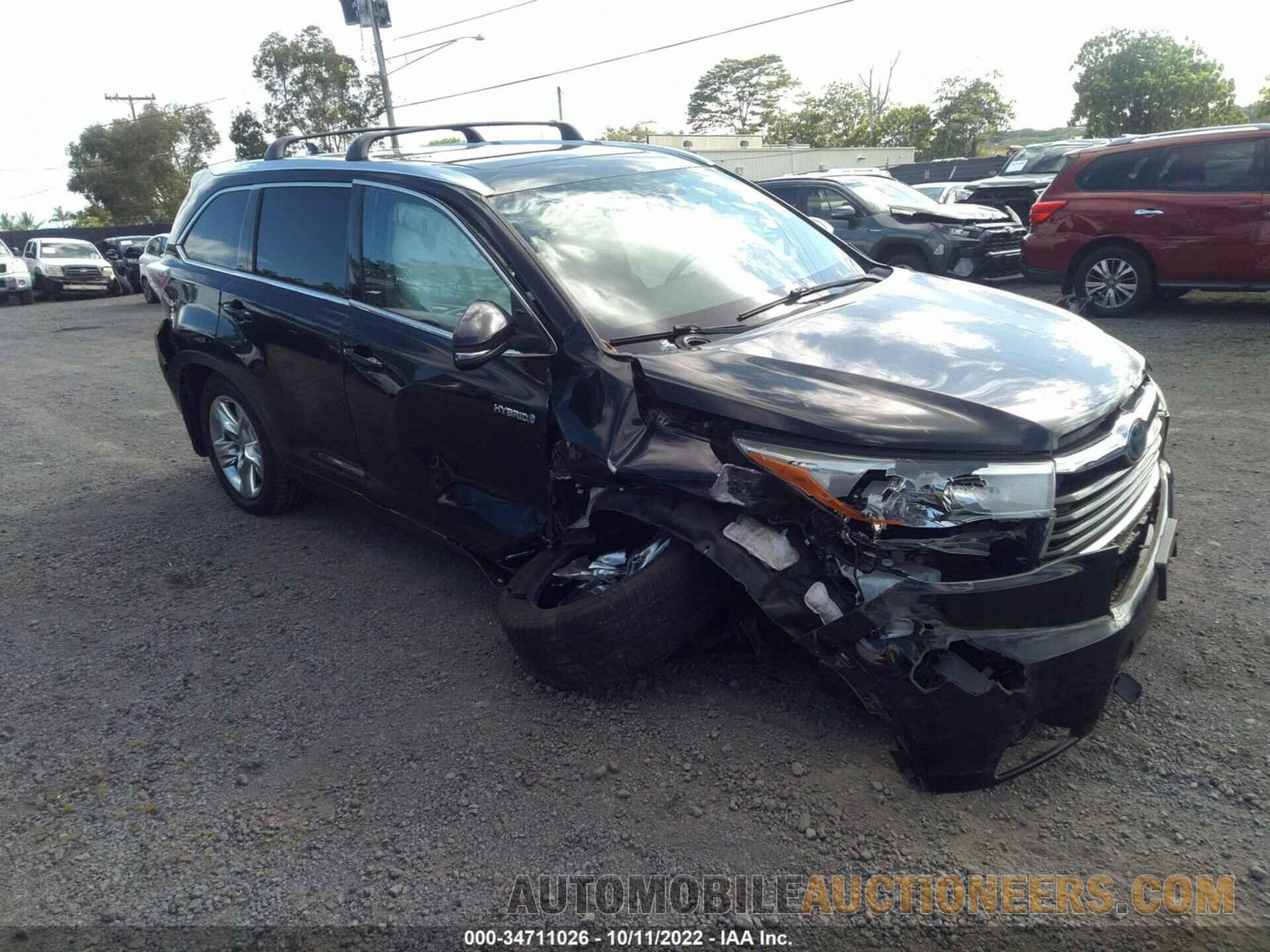 5TDDCRFHXGS014067 TOYOTA HIGHLANDER HYBRID 2016