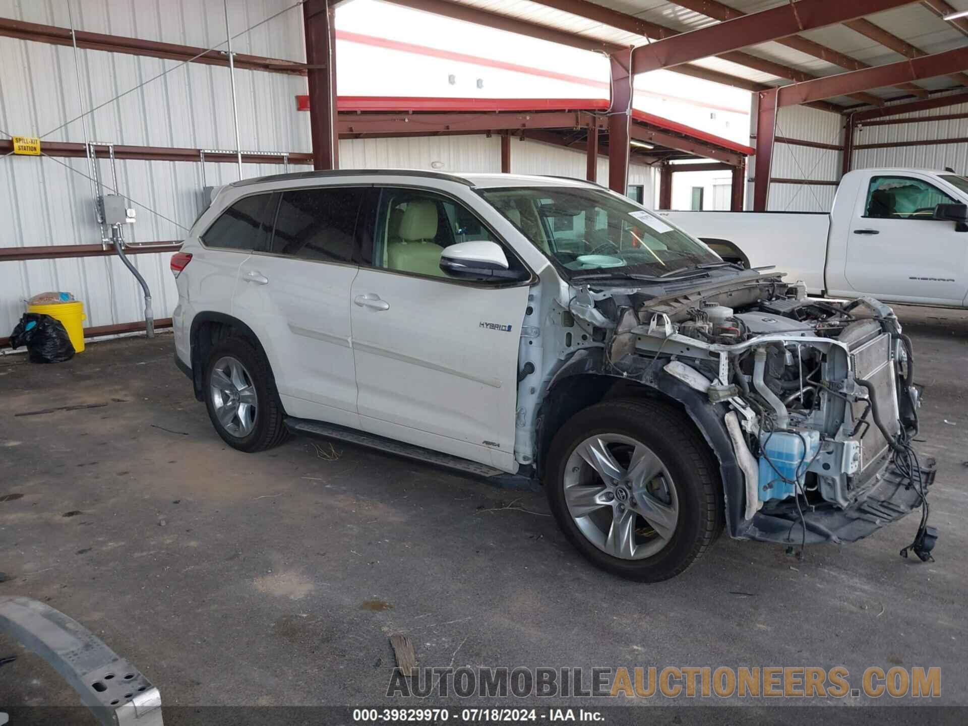 5TDDGRFH0JS043492 TOYOTA HIGHLANDER HYBRID 2018