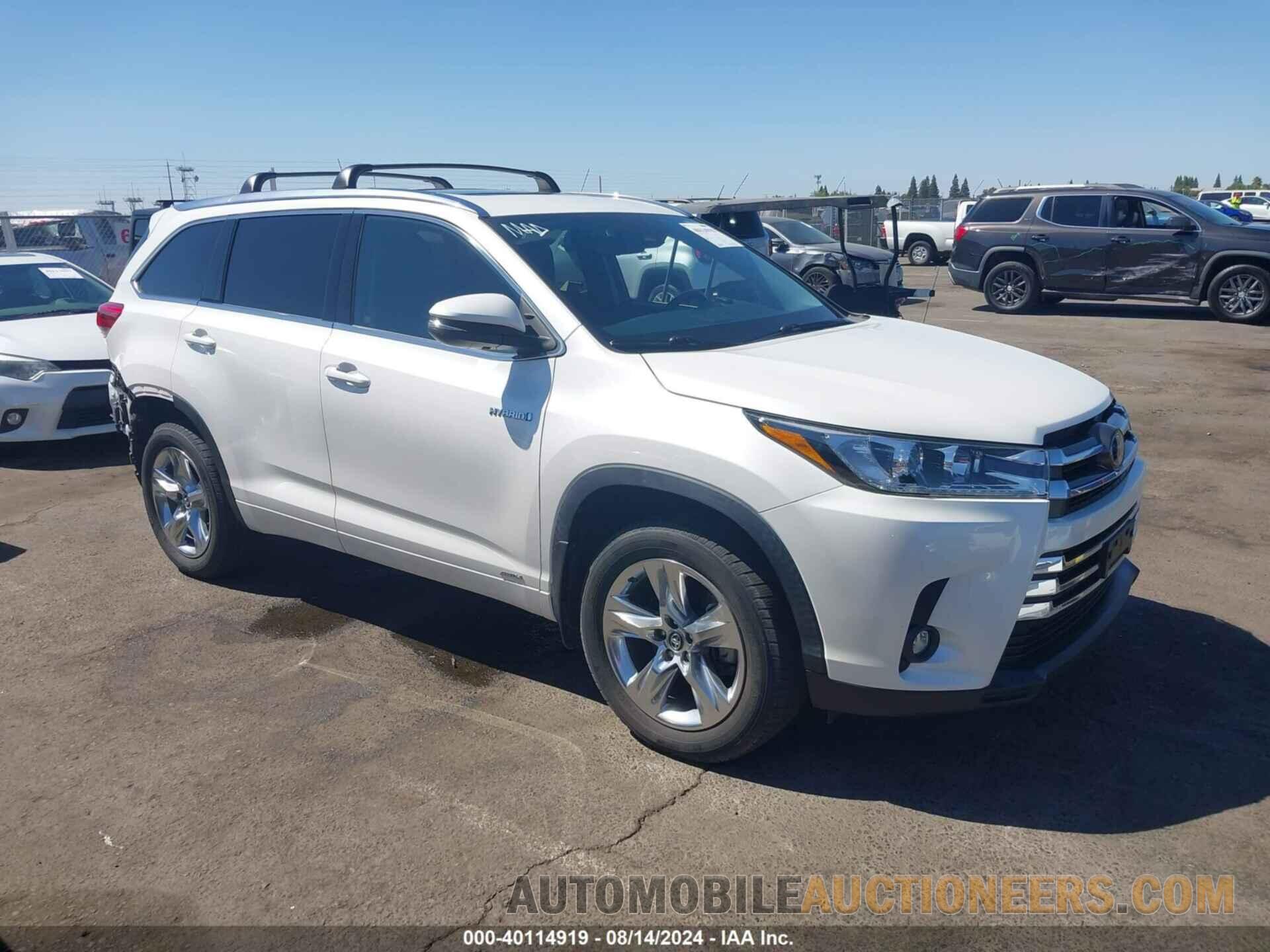 5TDDGRFH2KS072283 TOYOTA HIGHLANDER HYBRID 2019