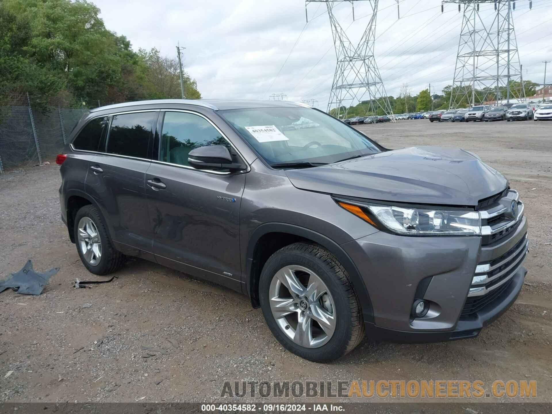 5TDDGRFH3KS076617 TOYOTA HIGHLANDER HYBRID 2019