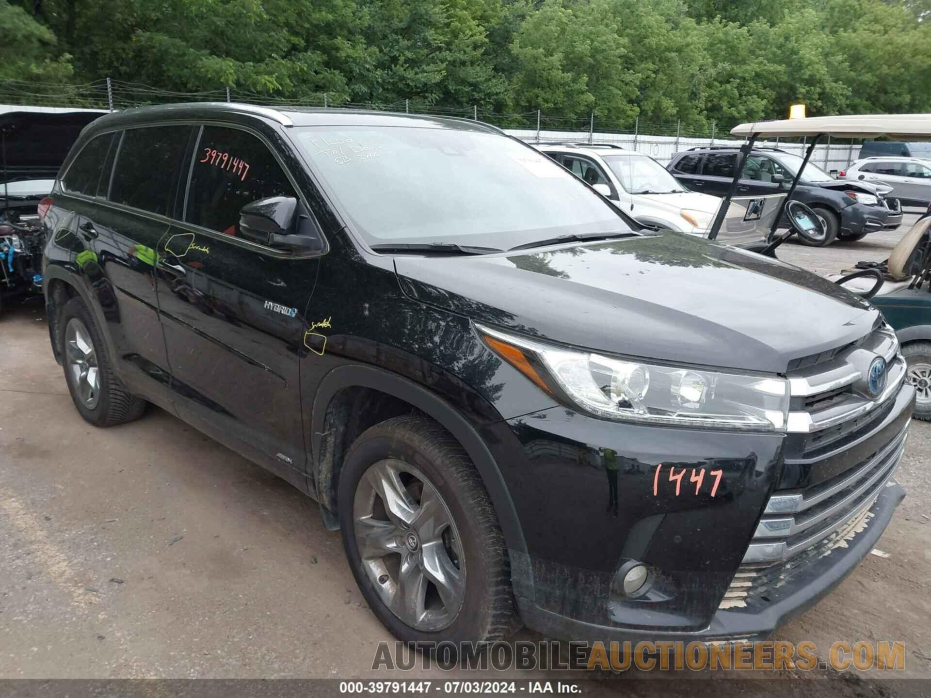 5TDDGRFH4JS049635 TOYOTA HIGHLANDER HYBRID 2018