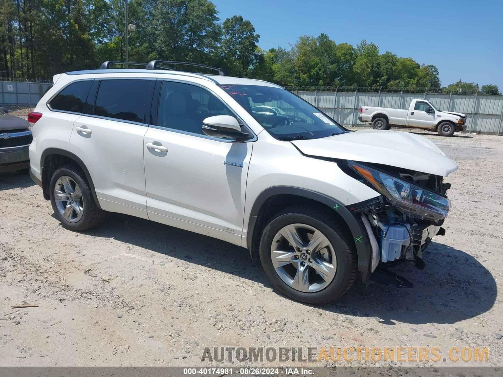 5TDDGRFH5KS072620 TOYOTA HIGHLANDER HYBRID 2019