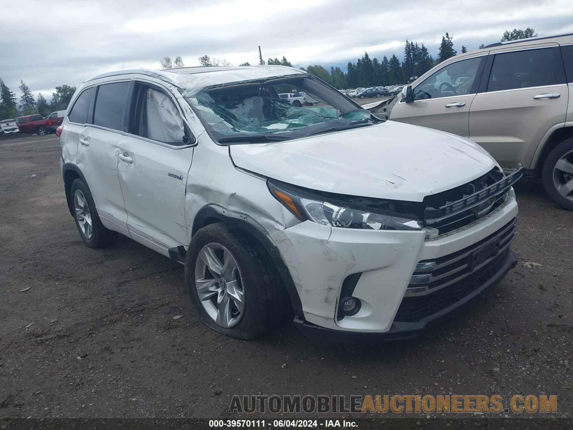 5TDDGRFH8KS053818 TOYOTA HIGHLANDER HYBRID 2019