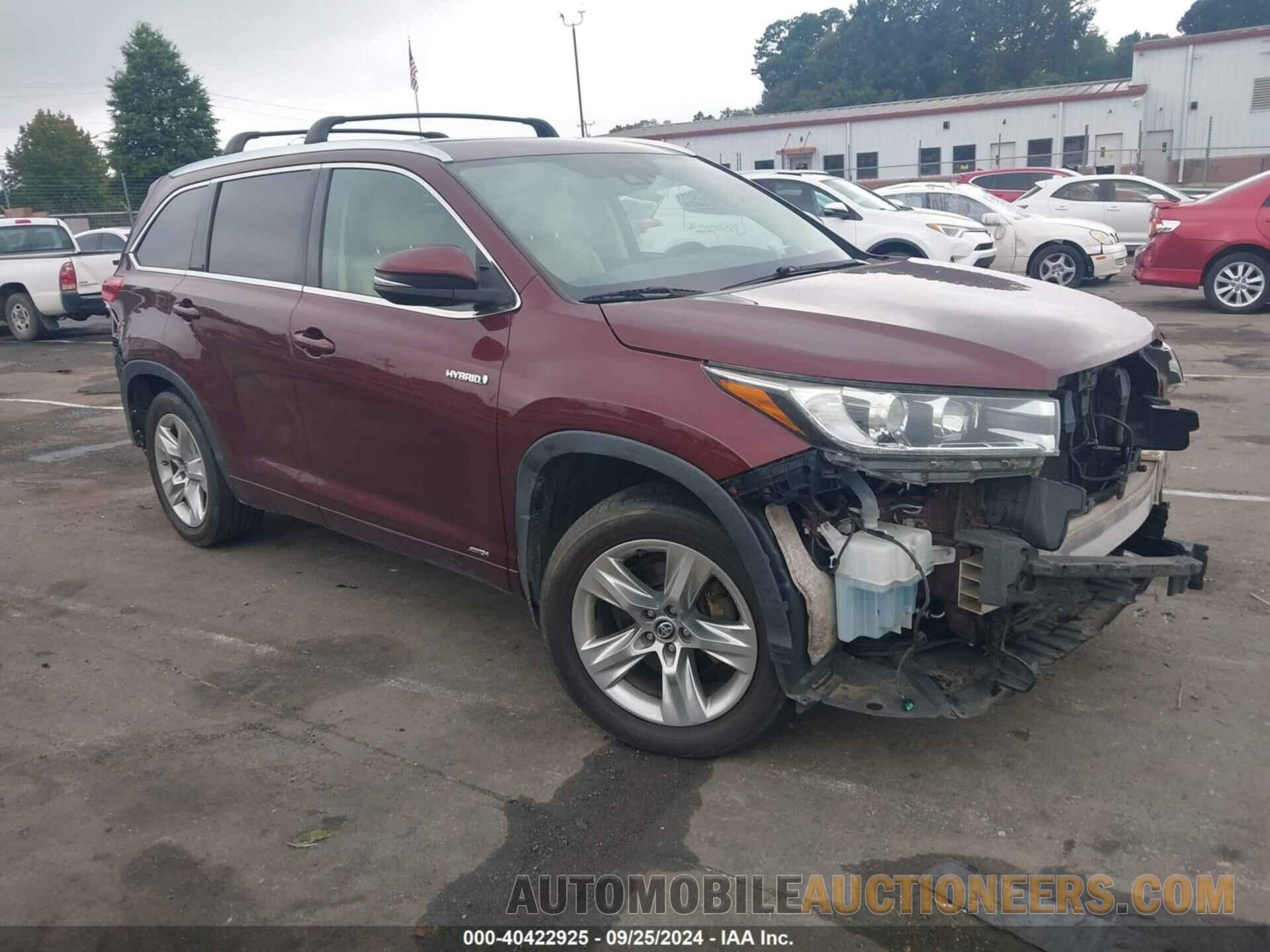 5TDDGRFH9HS020996 TOYOTA HIGHLANDER HYBRID 2017