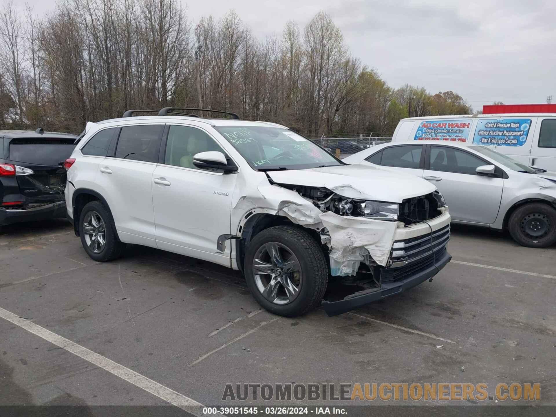 5TDDGRFHXHS020764 TOYOTA HIGHLANDER HYBRID 2017