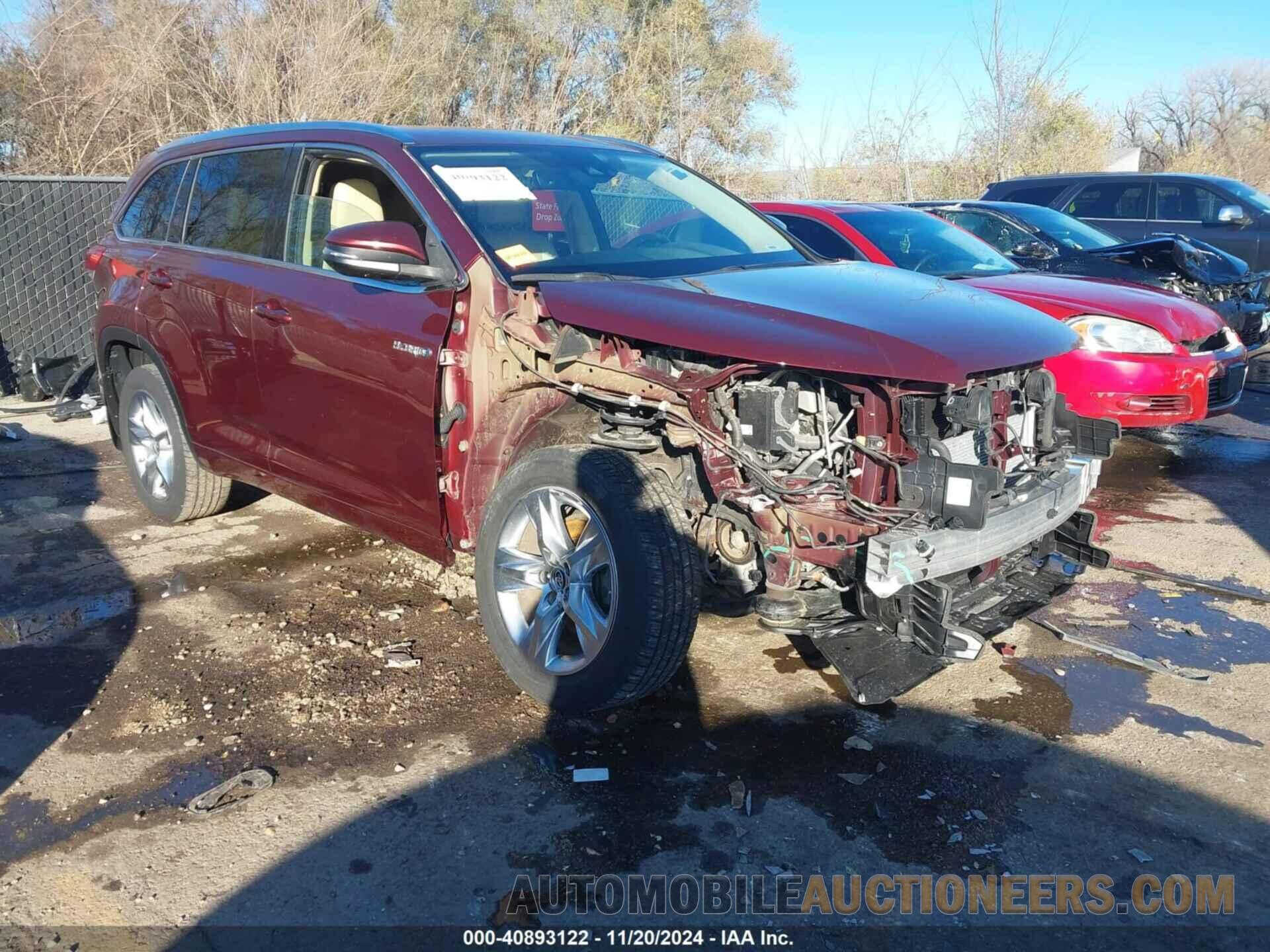 5TDDGRFHXHS024152 TOYOTA HIGHLANDER HYBRID 2017