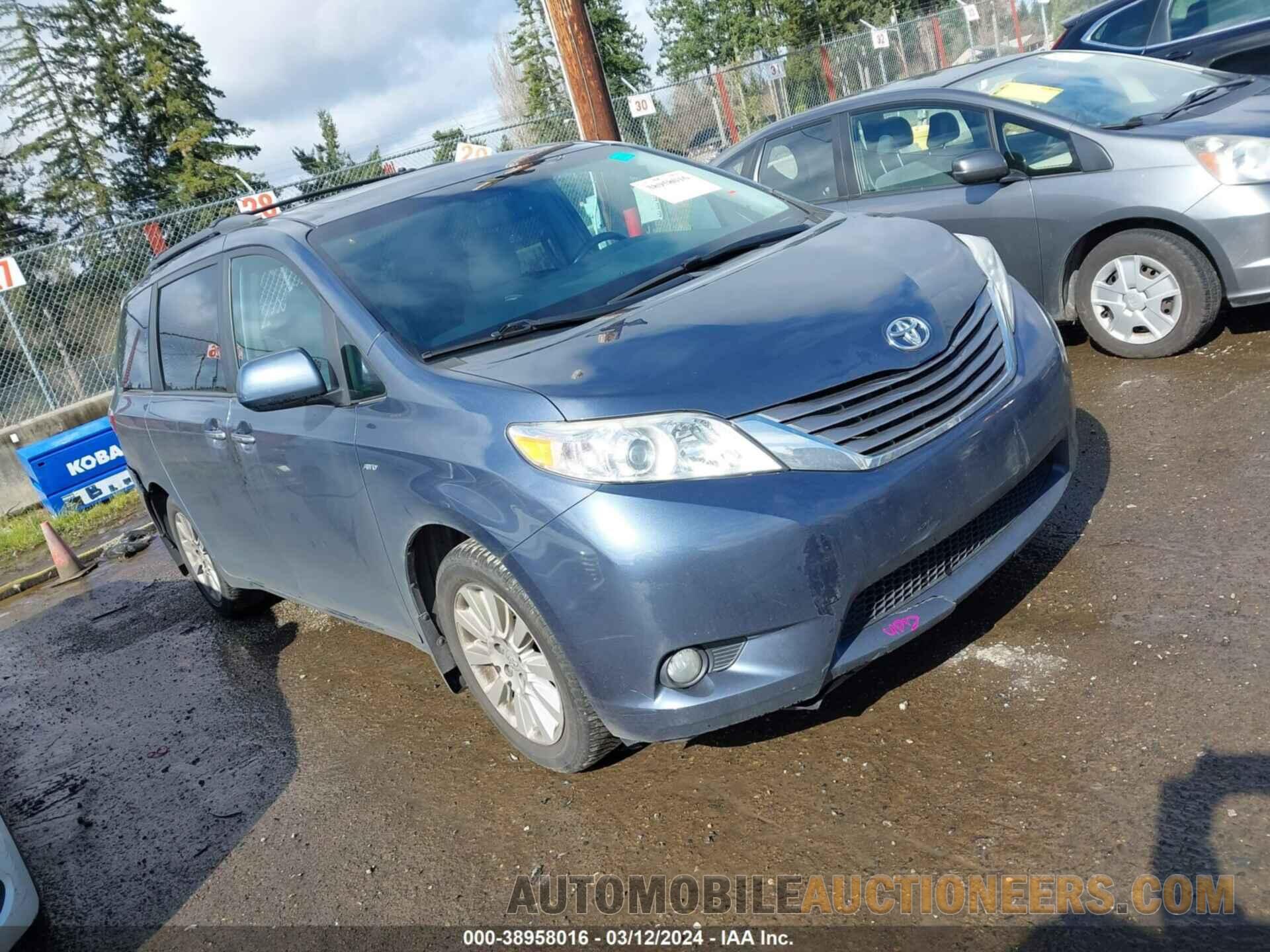 5TDDK3DC7GS137431 TOYOTA SIENNA 2016