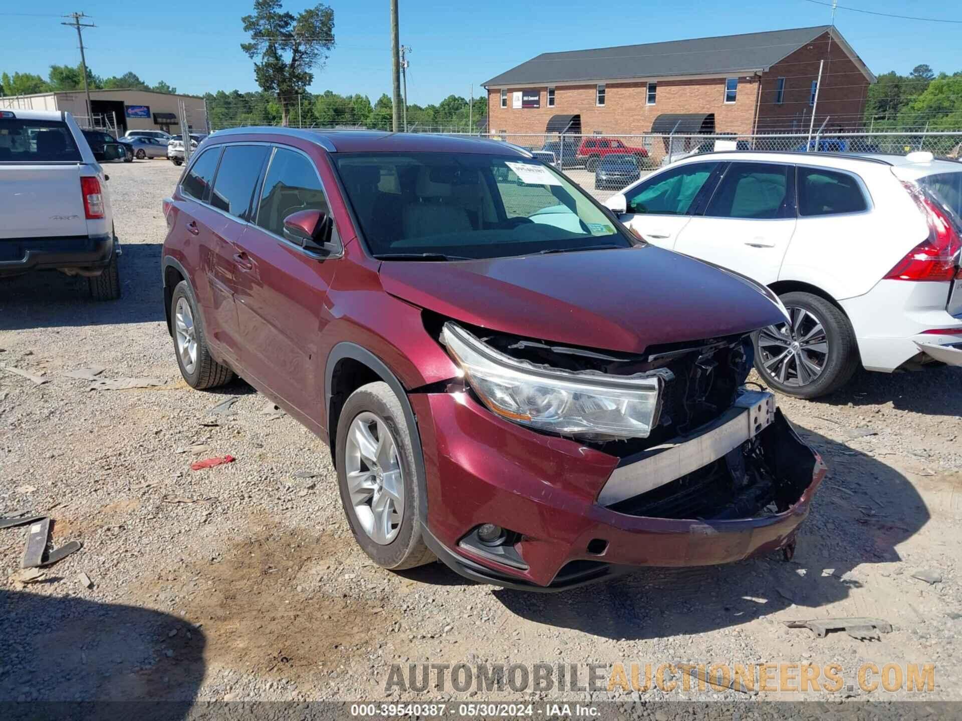 5TDDKRFH3FS184420 TOYOTA HIGHLANDER 2015