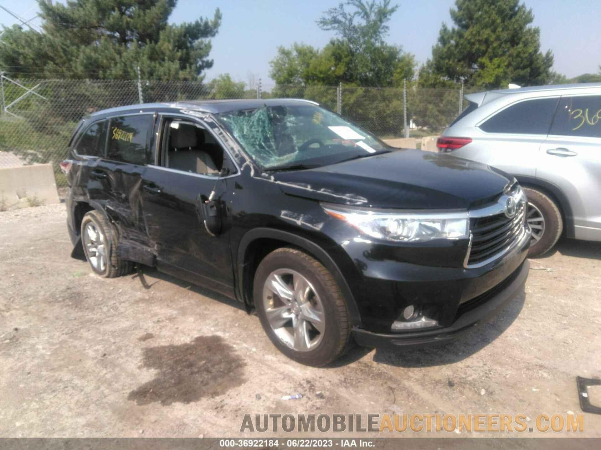 5TDDKRFHXFS109150 TOYOTA HIGHLANDER 2015