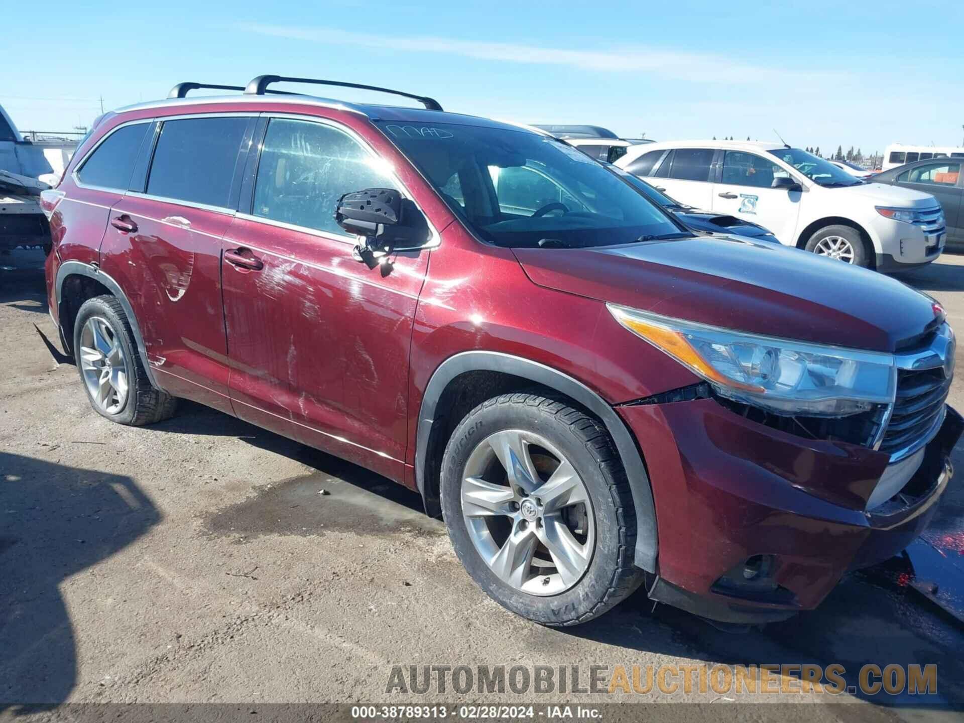 5TDDKRFHXFS135179 TOYOTA HIGHLANDER 2015