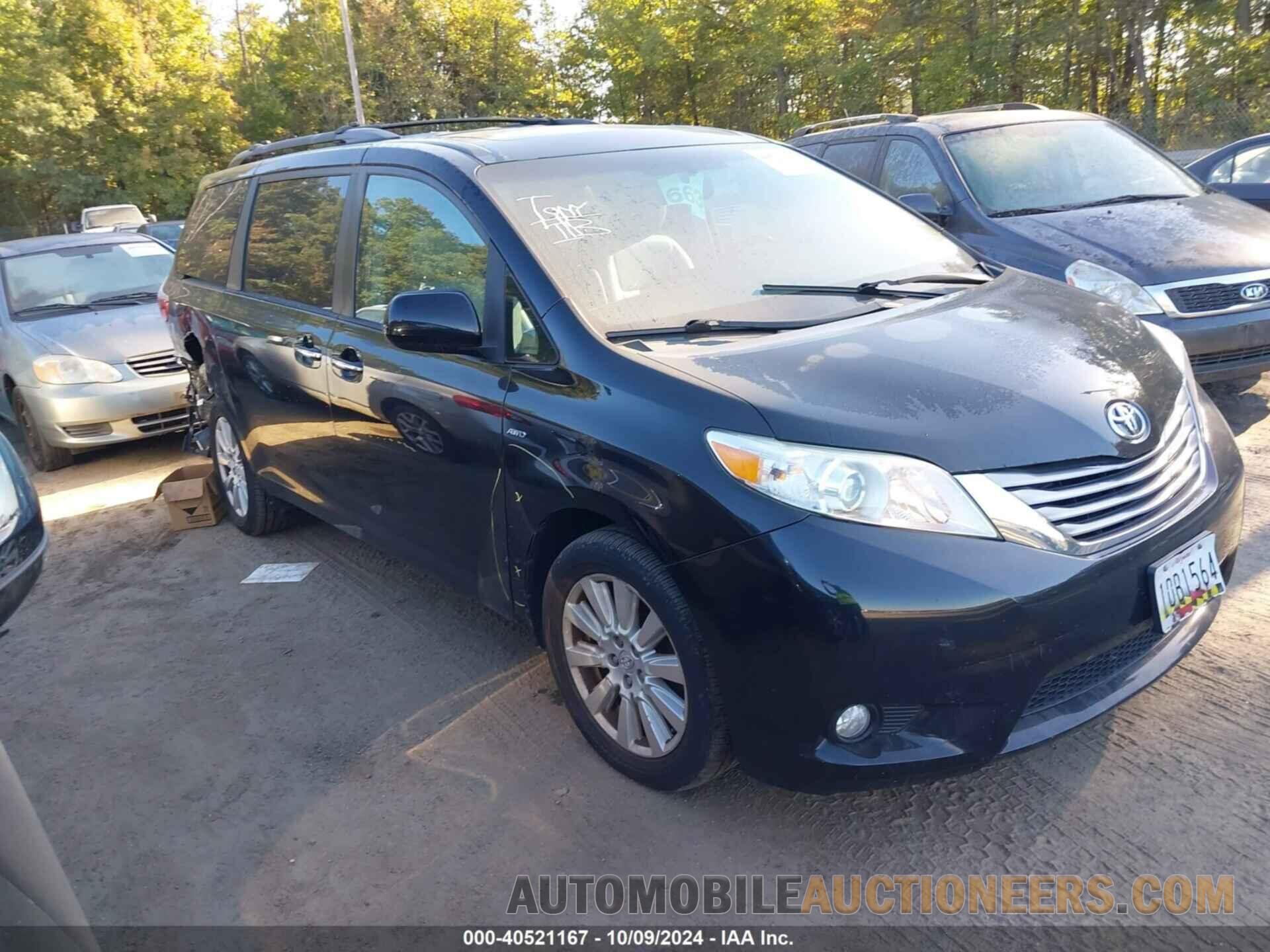 5TDDZ3DC1HS182412 TOYOTA SIENNA 2017