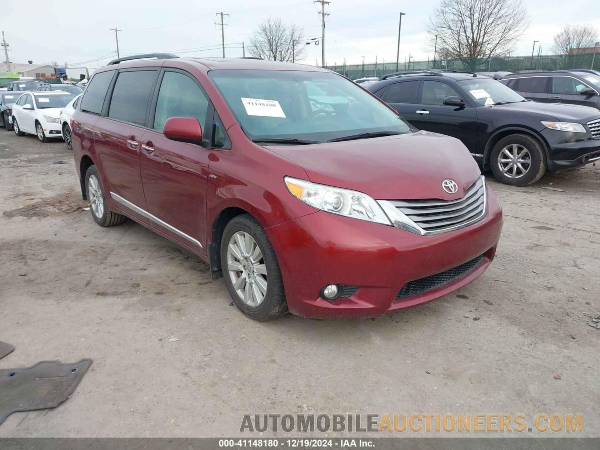 5TDDZ3DC5HS185460 TOYOTA SIENNA 2017