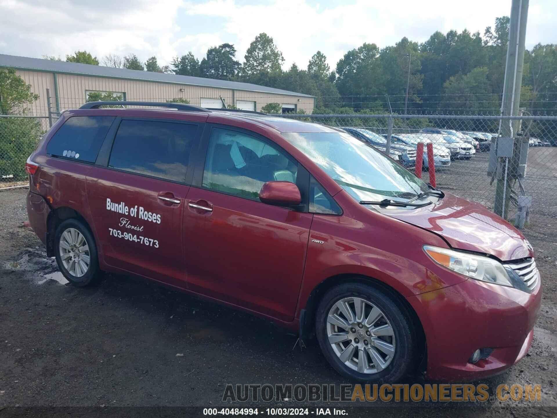 5TDDZ3DC6HS166853 TOYOTA SIENNA 2017