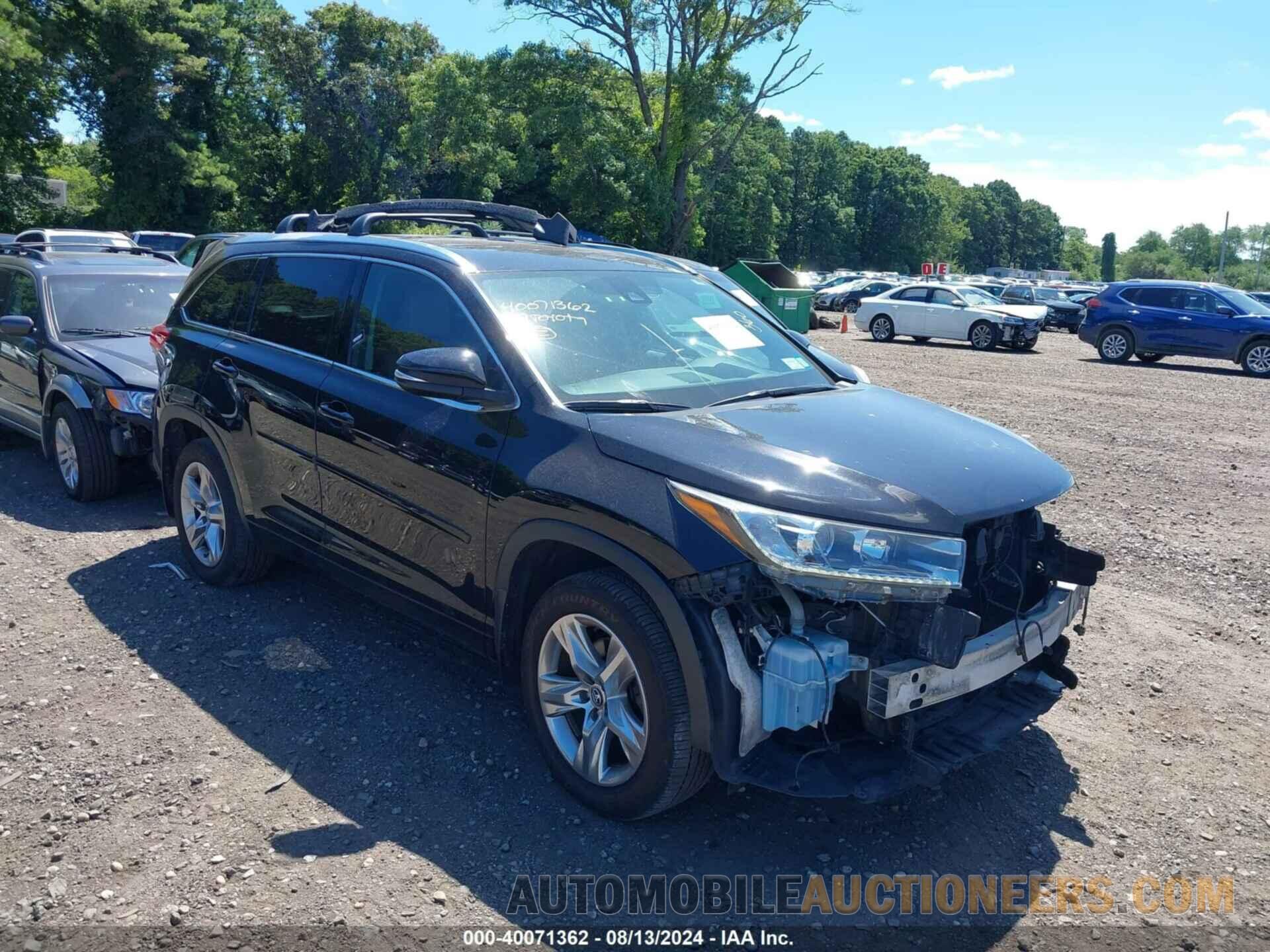 5TDDZRFH1HS394268 TOYOTA HIGHLANDER 2017