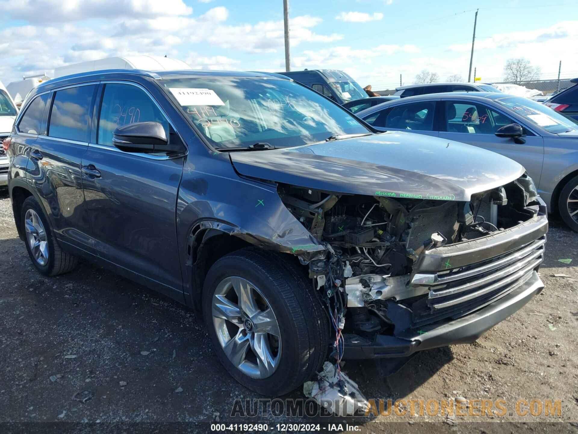 5TDDZRFH9KS735262 TOYOTA HIGHLANDER 2019