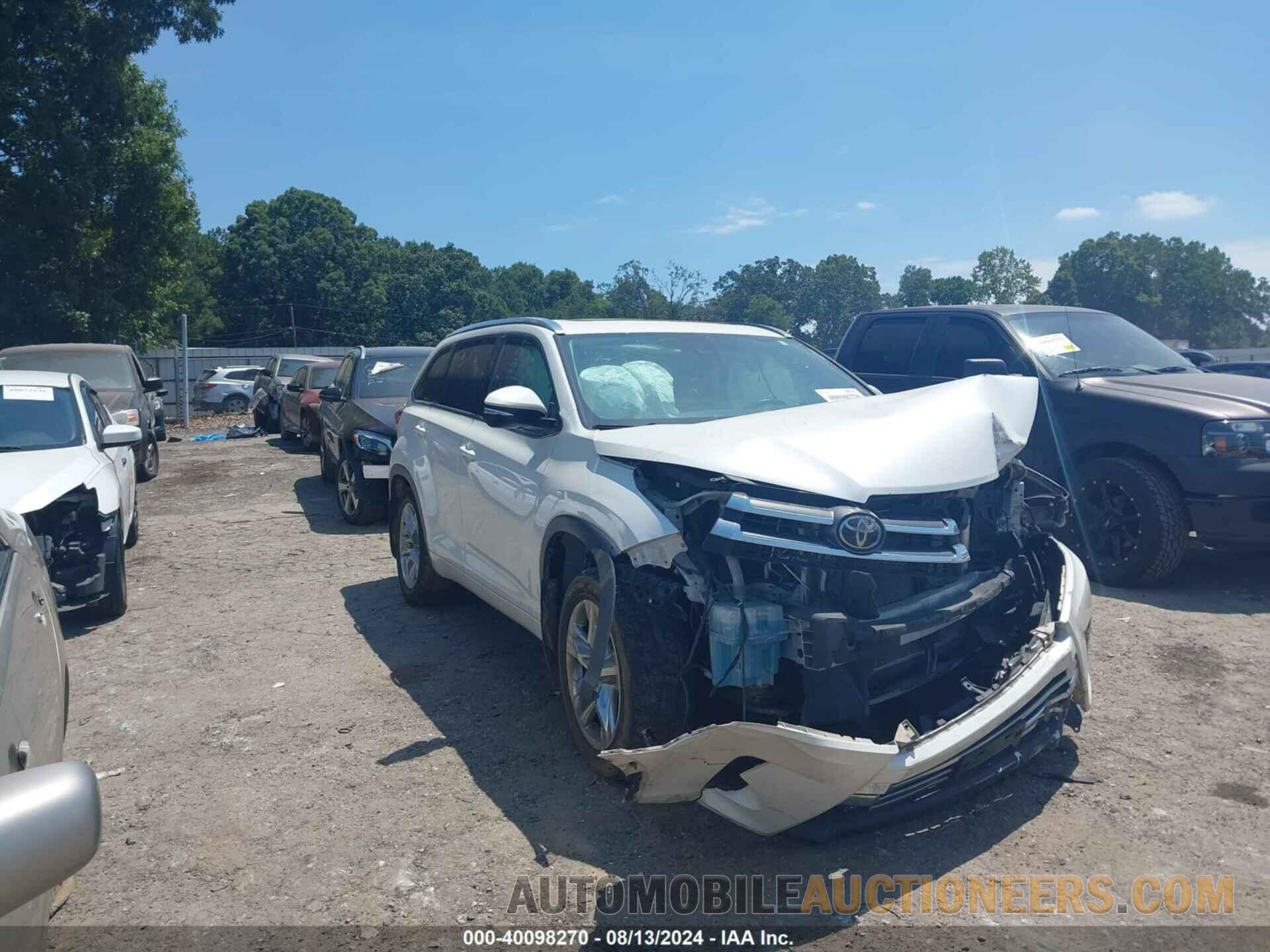 5TDDZRFHXHS413464 TOYOTA HIGHLANDER 2017