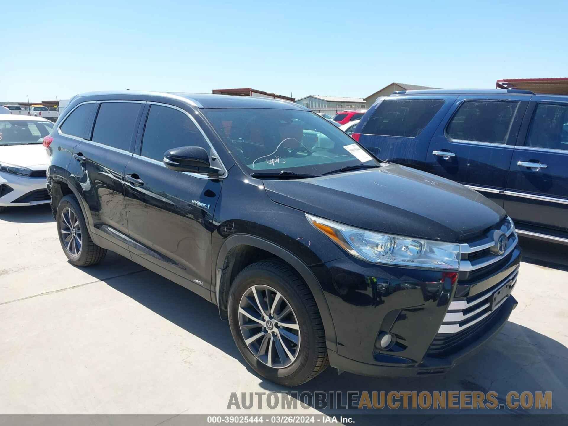 5TDJGRFH0KS077968 TOYOTA HIGHLANDER HYBRID 2019